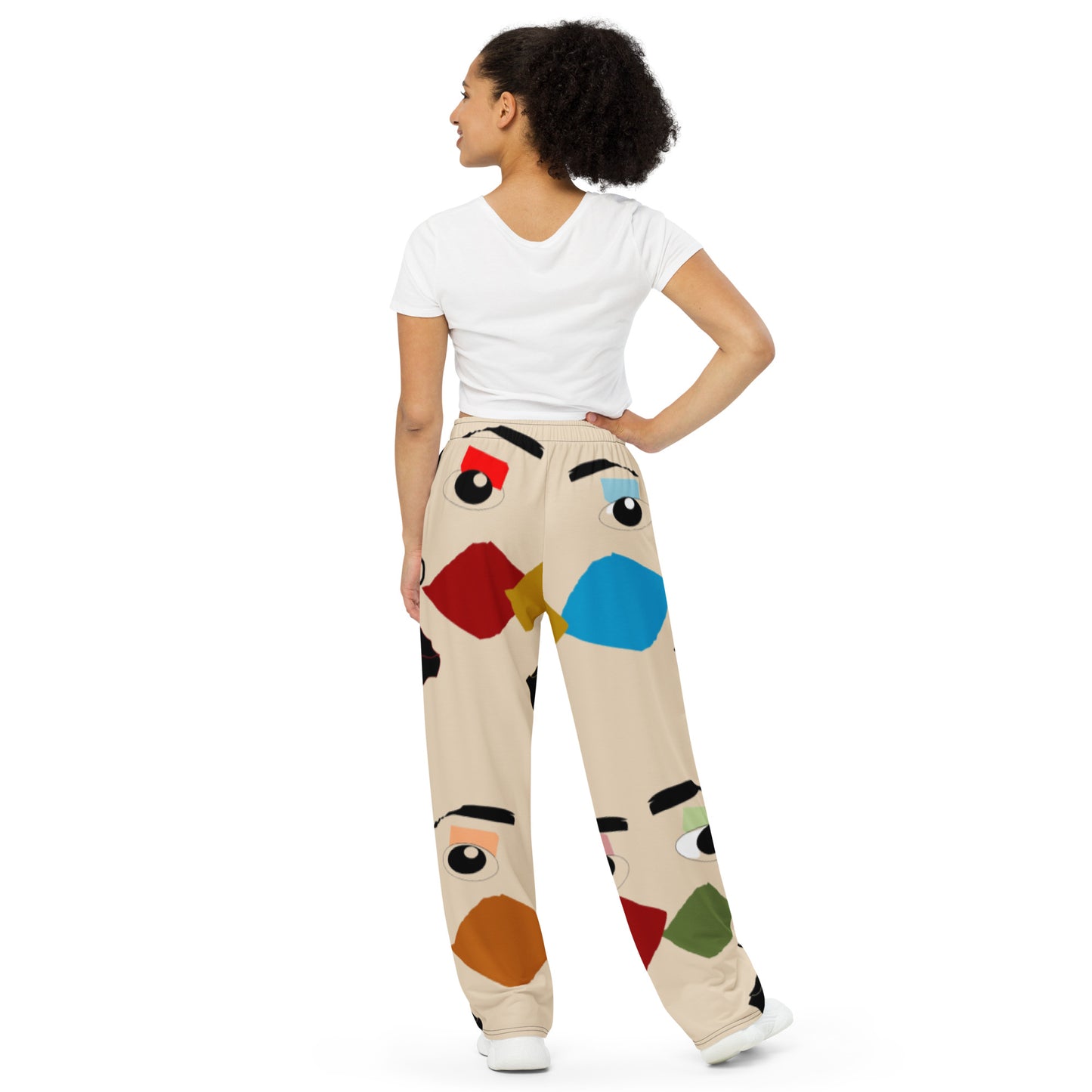 All-over print unisex wide-leg pants