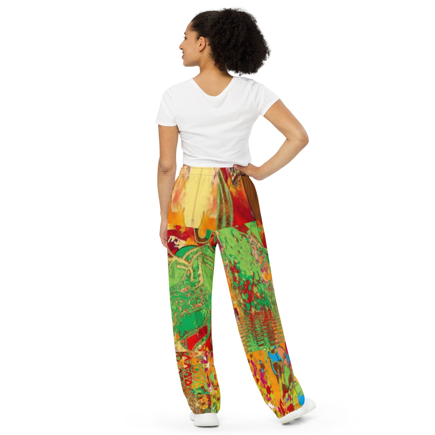 All-over print unisex wide-leg pants