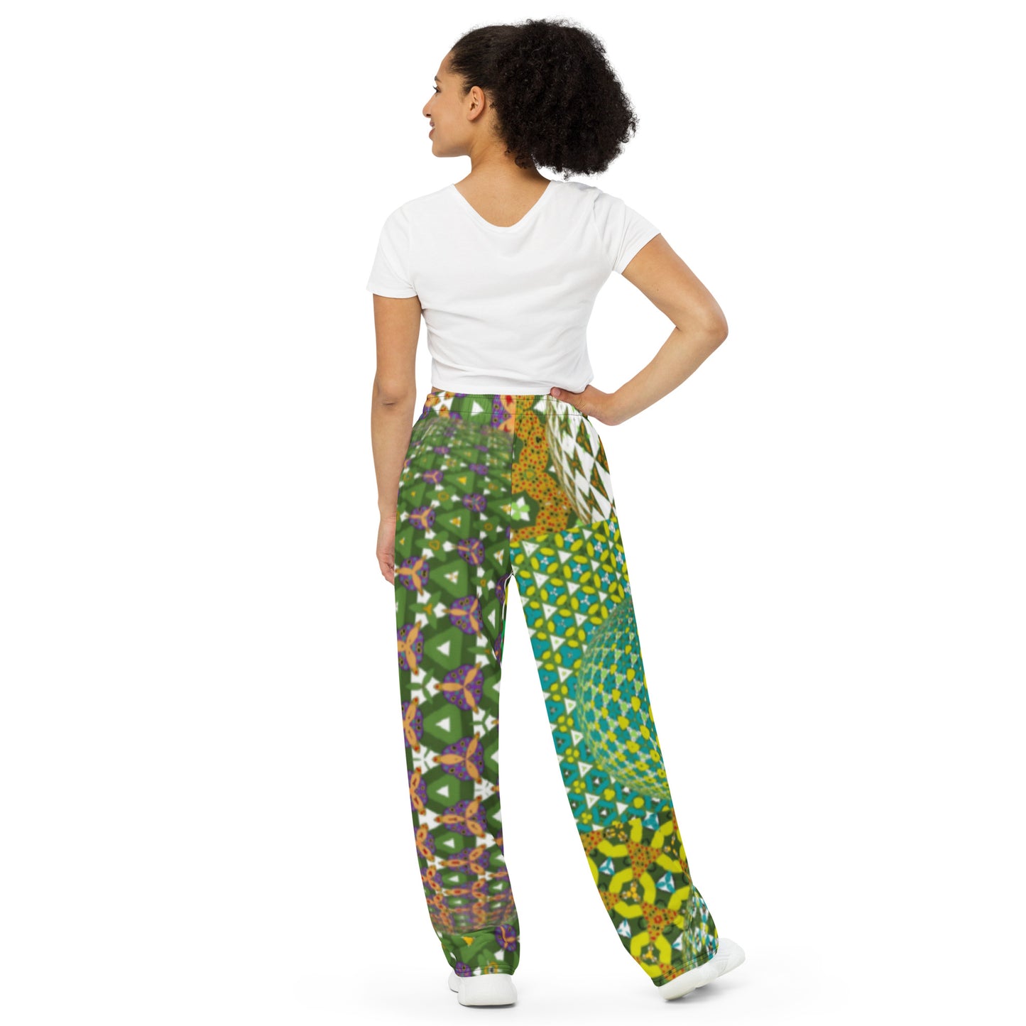 All-over print unisex wide-leg pants