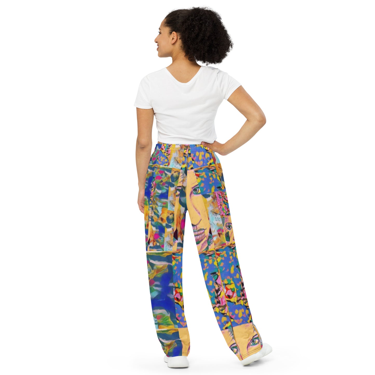 All-over print unisex wide-leg pants