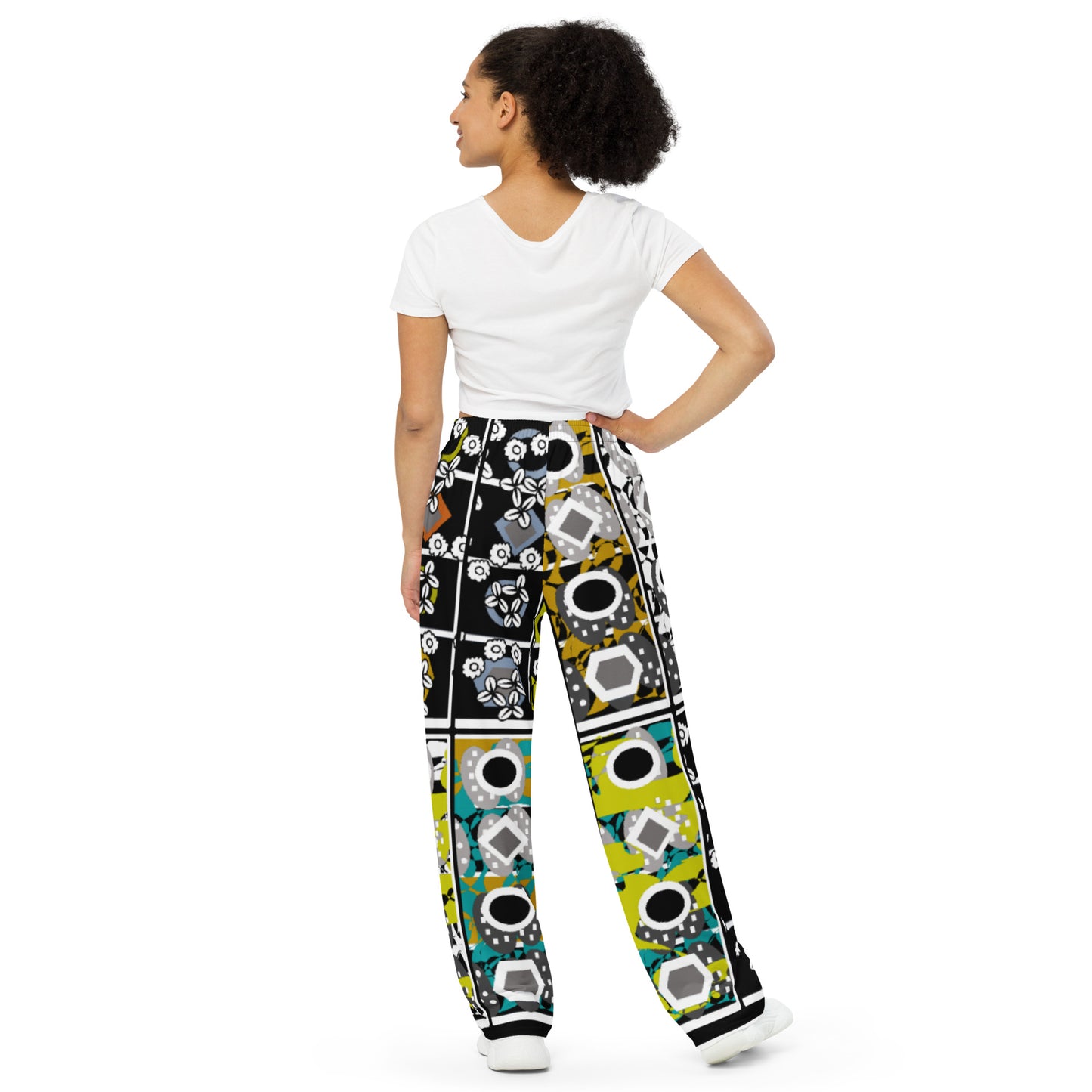 All-over print unisex wide-leg pants