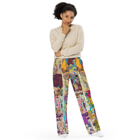 All-over print unisex wide-leg pants