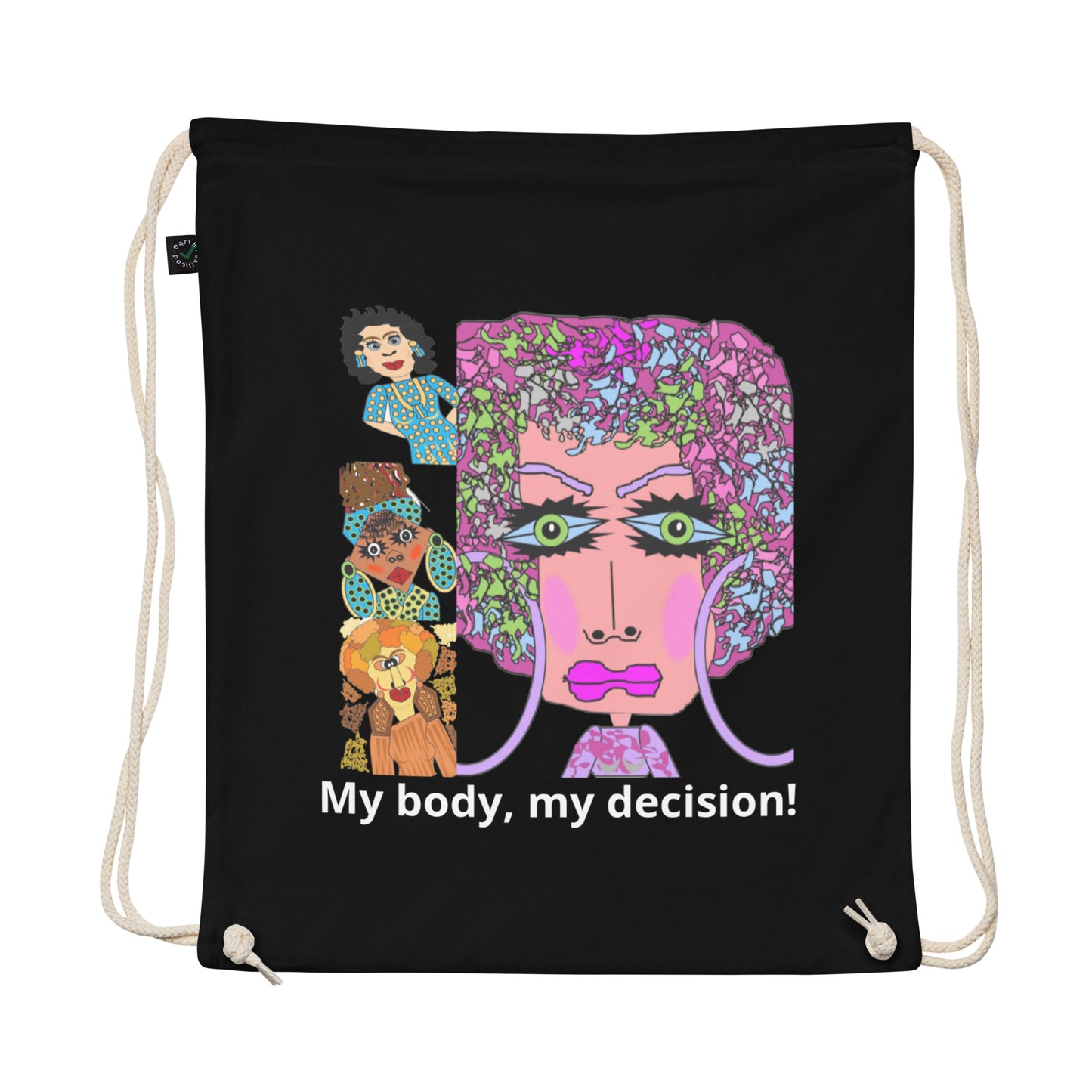 Organic cotton drawstring bag