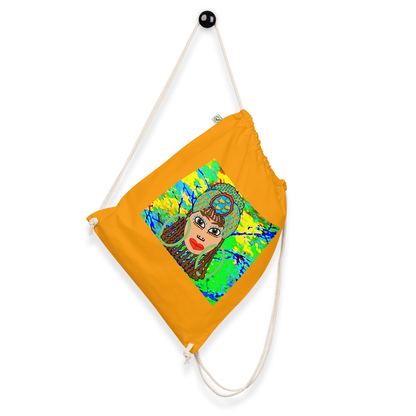 Organic cotton drawstring bag