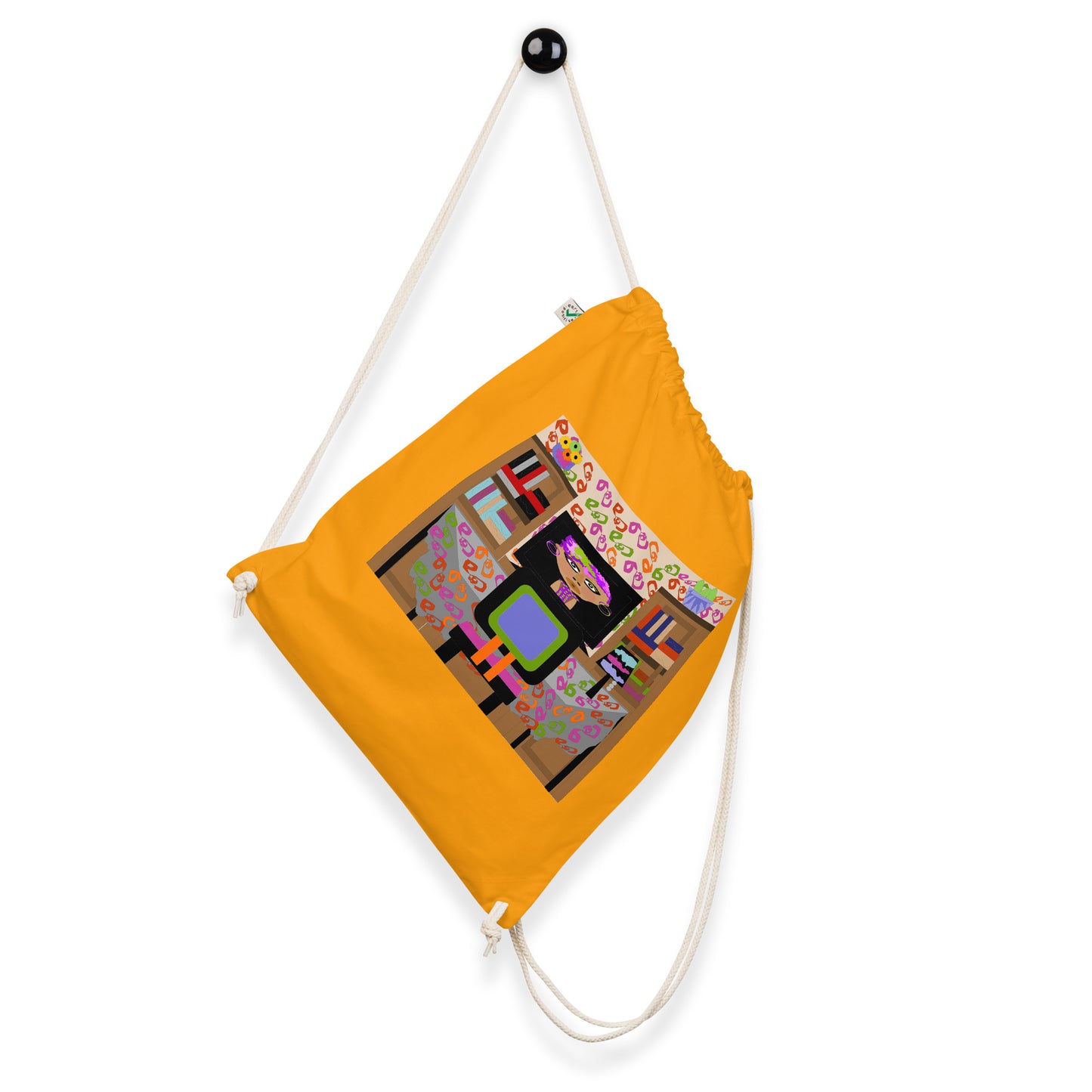 Organic cotton drawstring bag