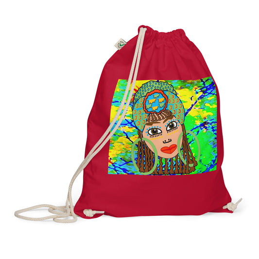 Organic cotton drawstring bag