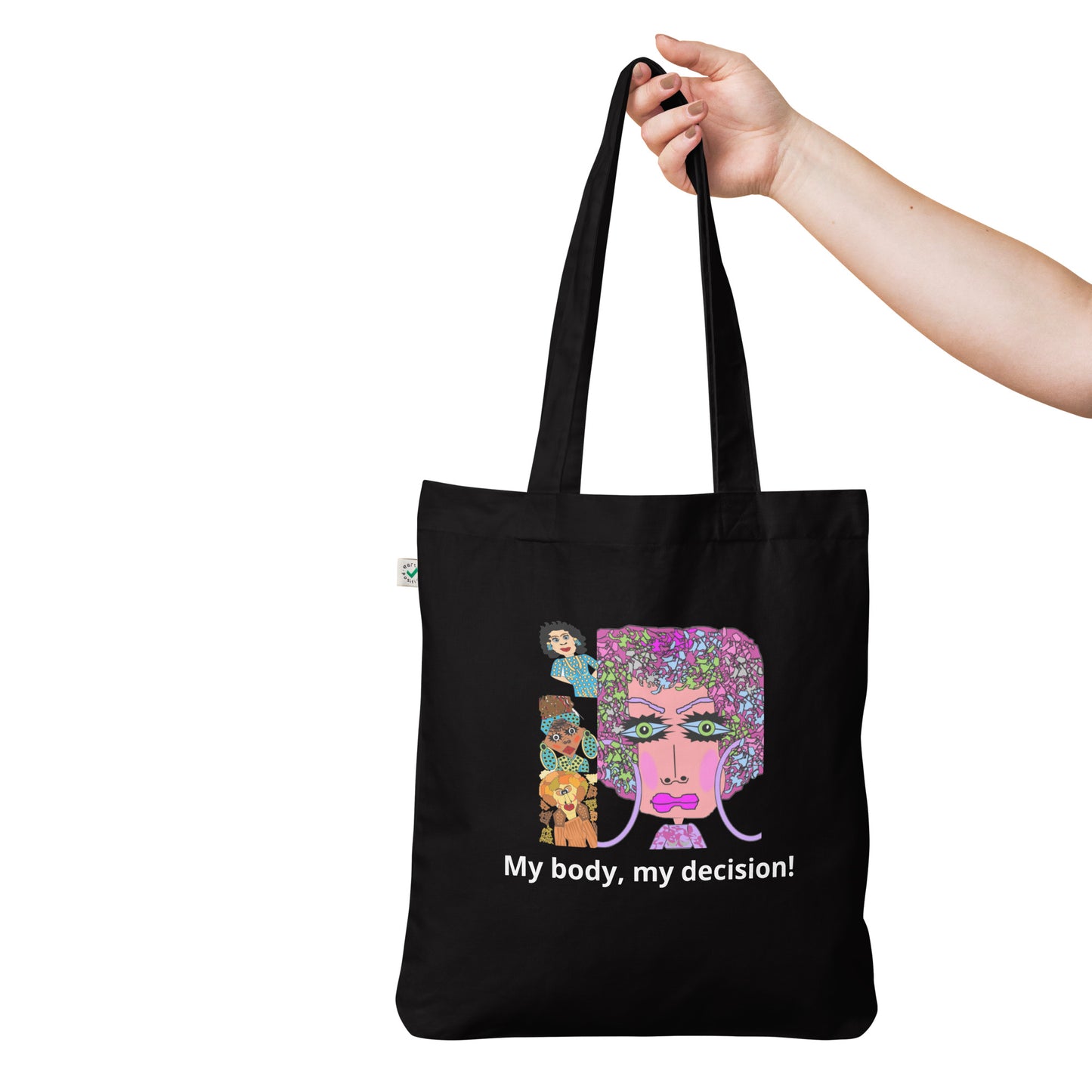 Organic fashion tote bag