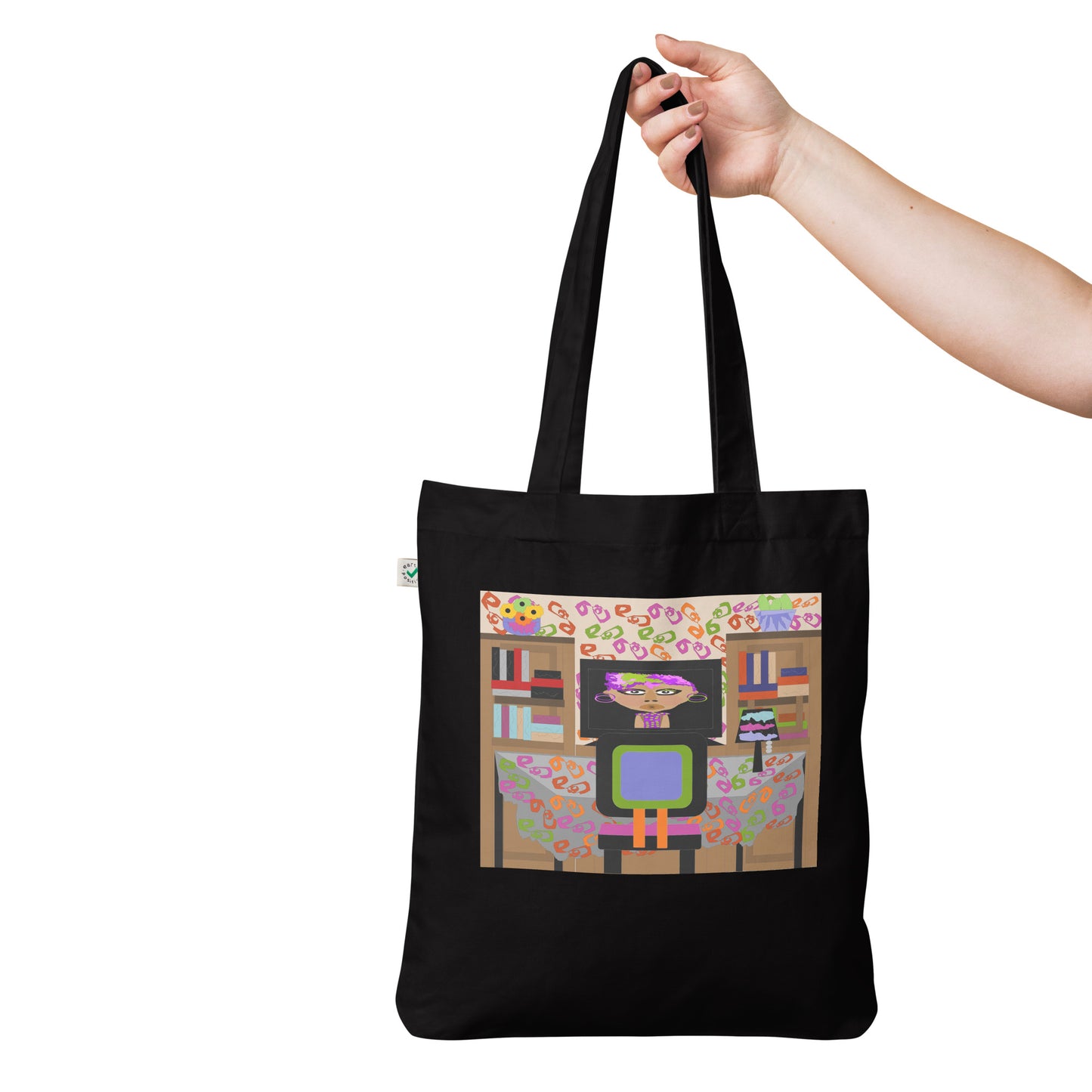 Organic fashion tote bag