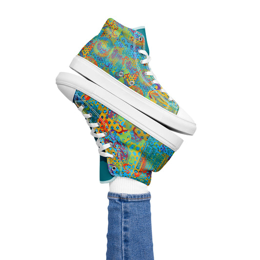 Women’s high top canvas shoes