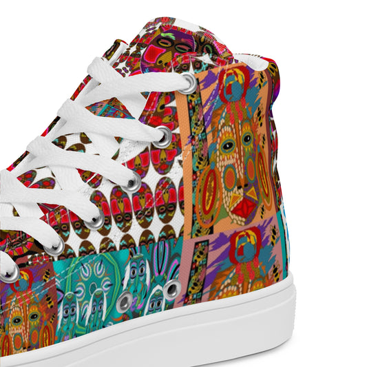 Women’s high top canvas shoes