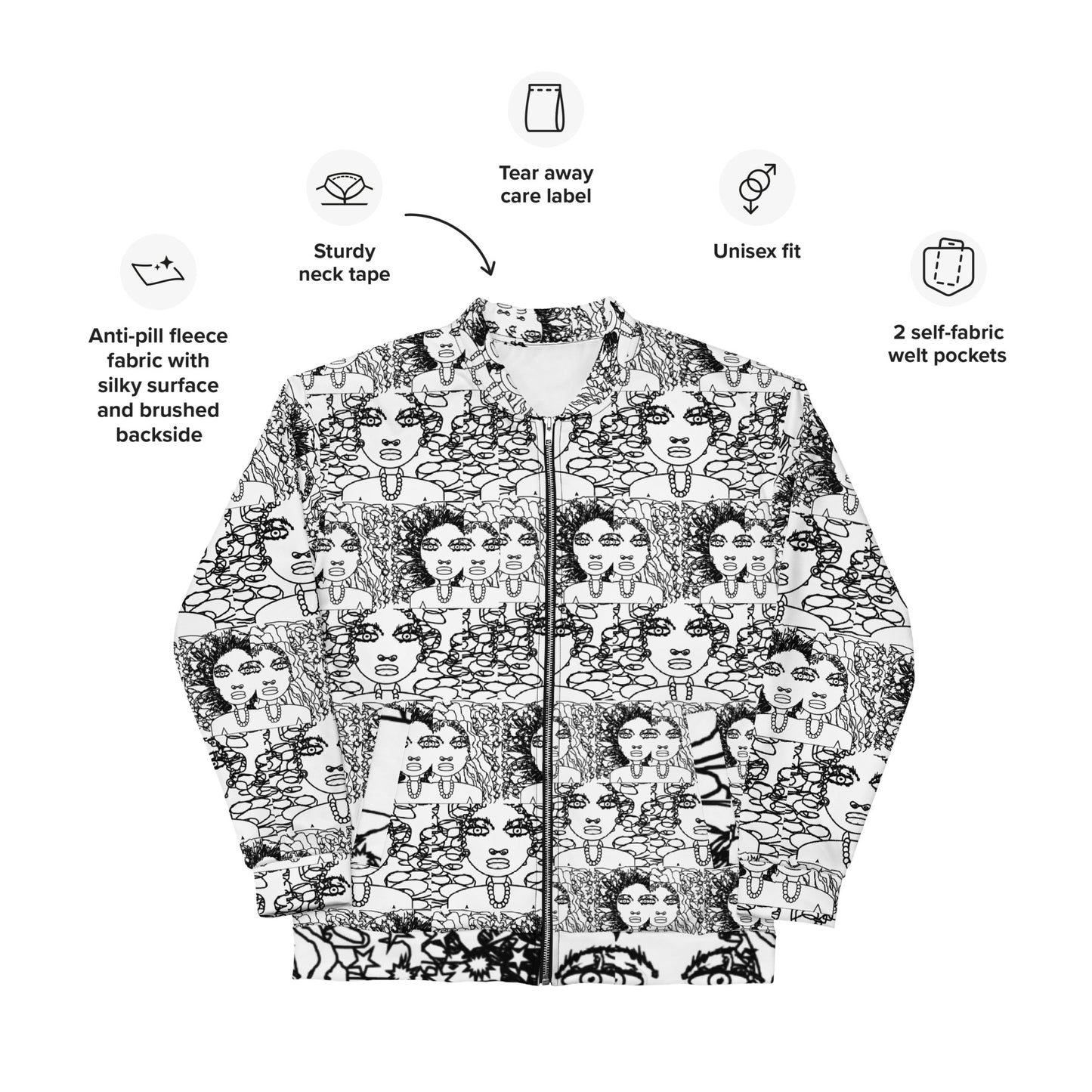 Unisex Bomber Jacket