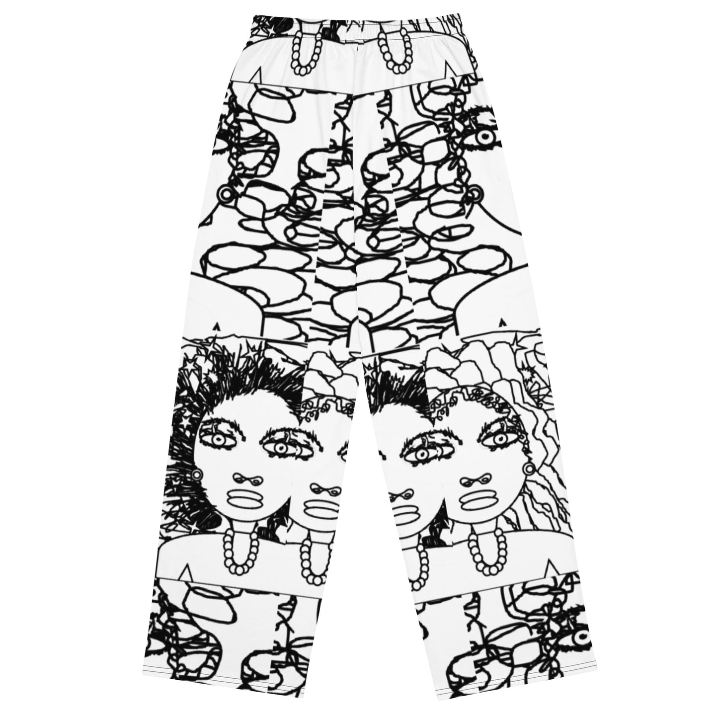 All-over print unisex wide-leg pants