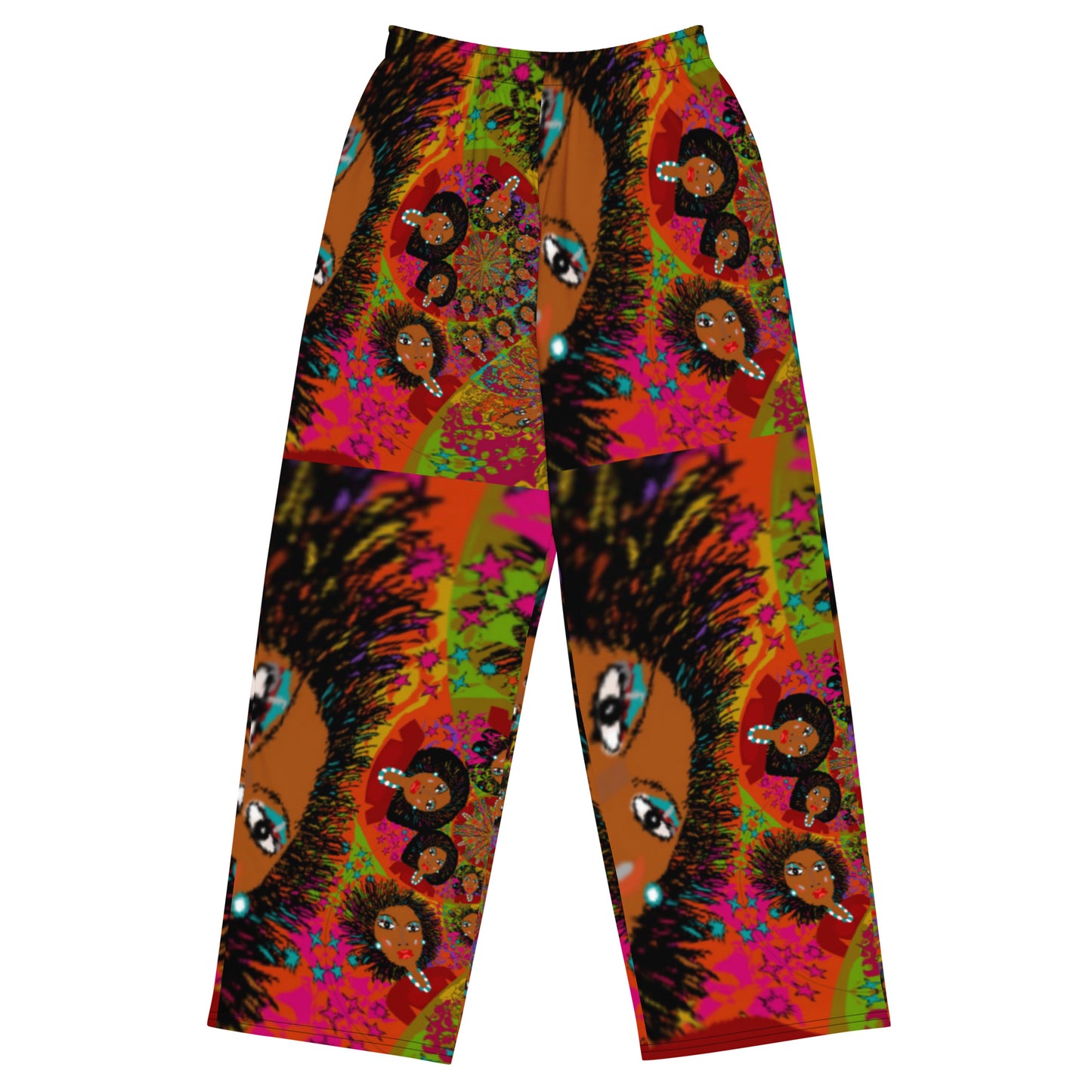 All-over print unisex wide-leg pants