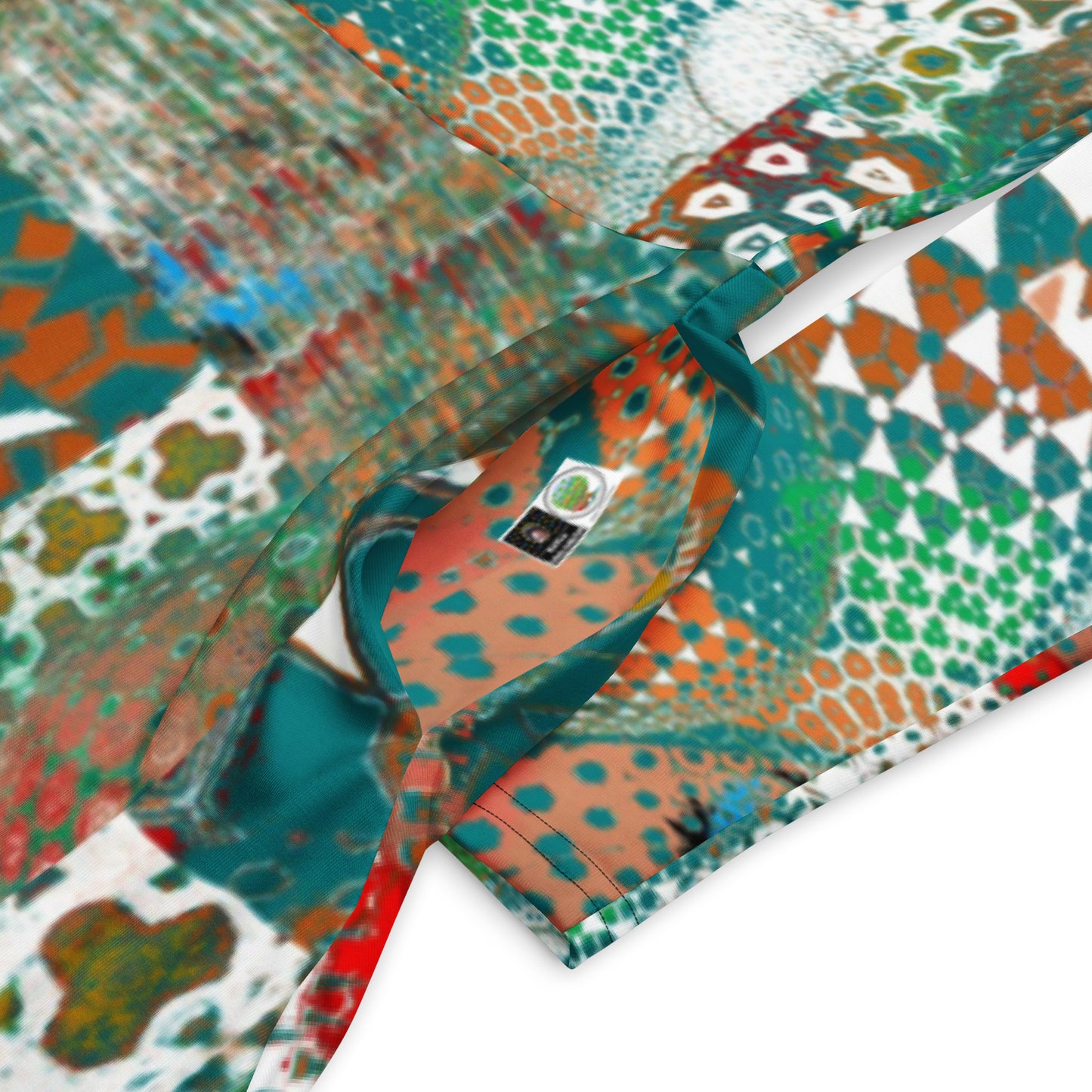 All-over print long sleeve midi dress