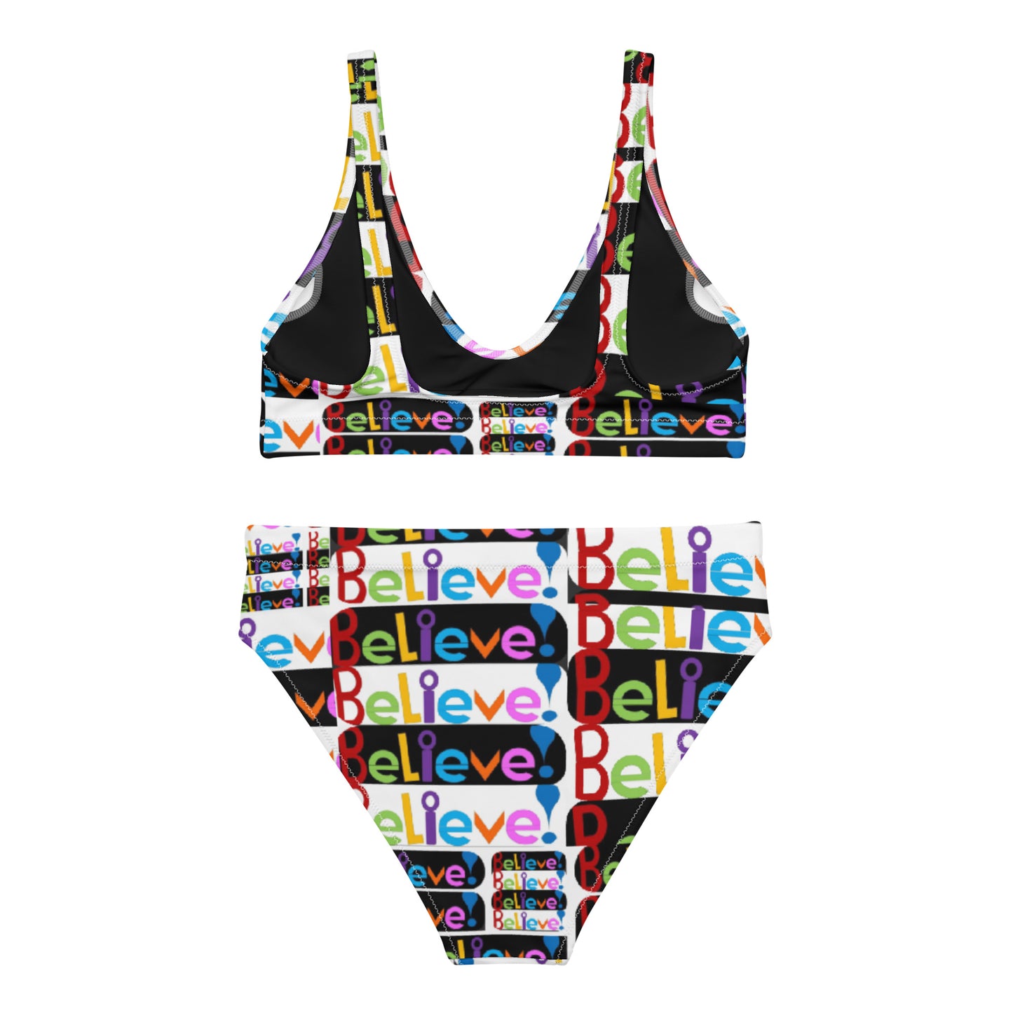 Recycled high-waisted bikini