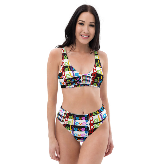 Recycled high-waisted bikini