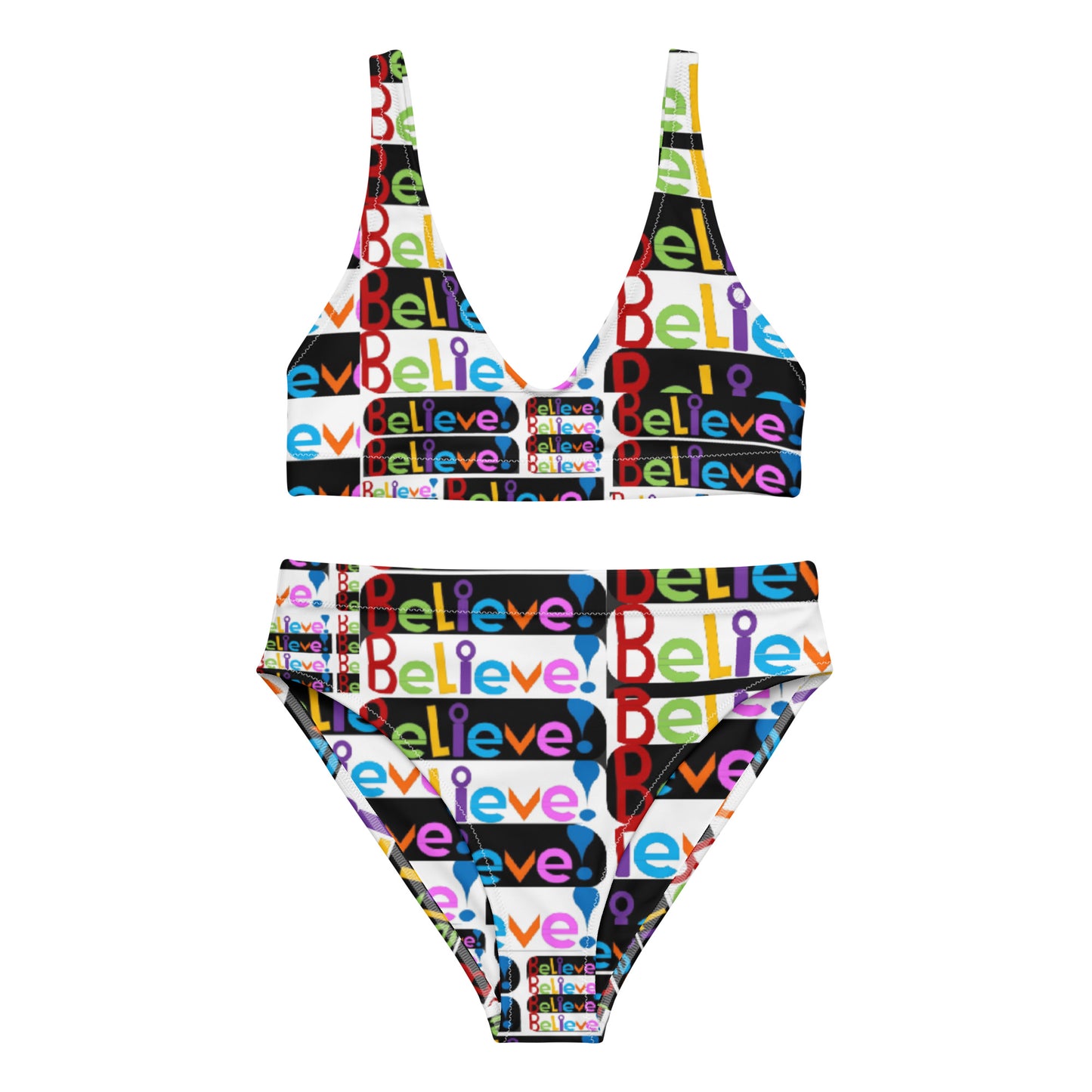 Recycled high-waisted bikini