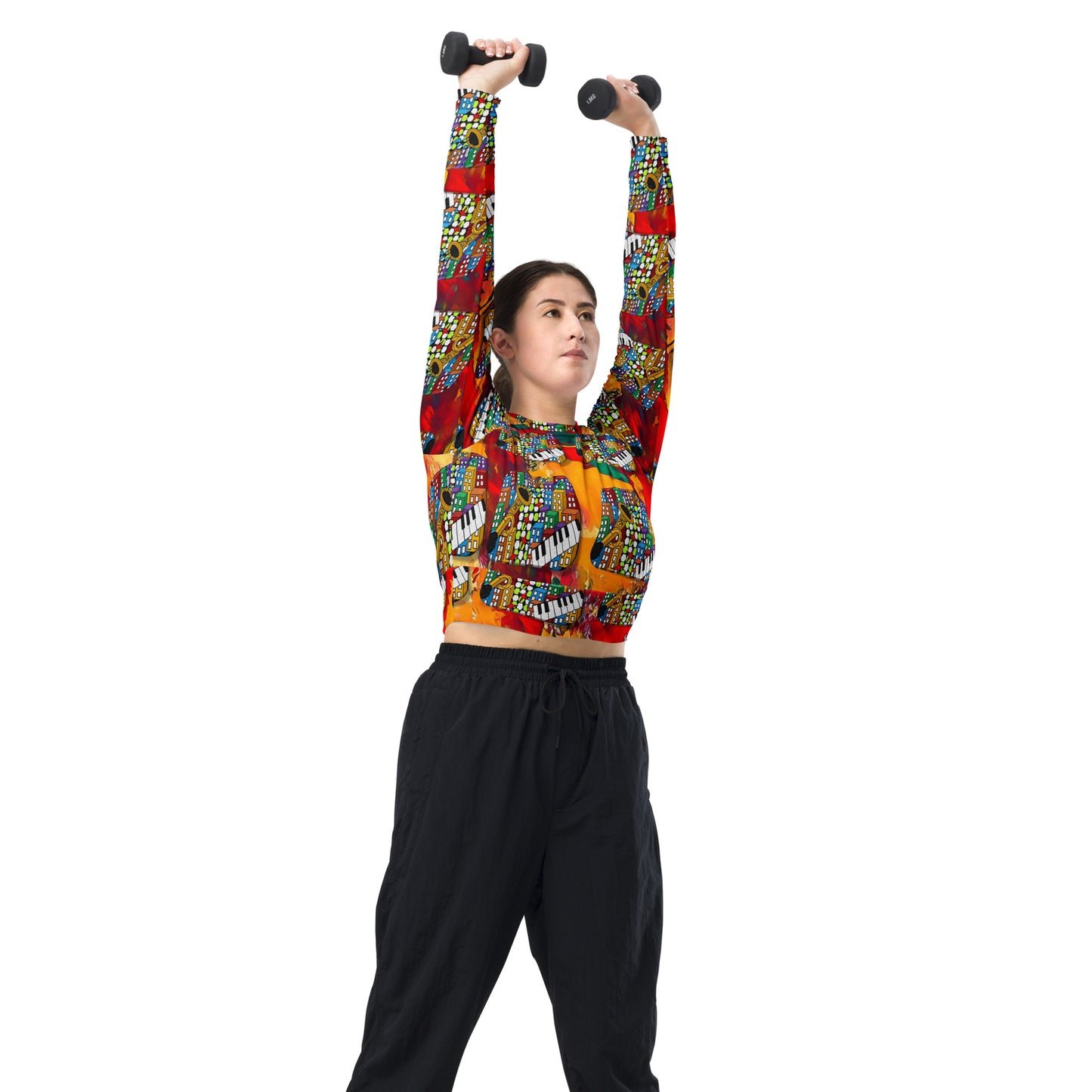 Sample Recycled long-sleeve crop top