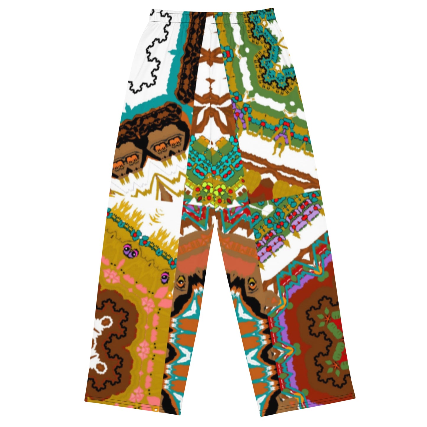 All-over print unisex wide-leg pants