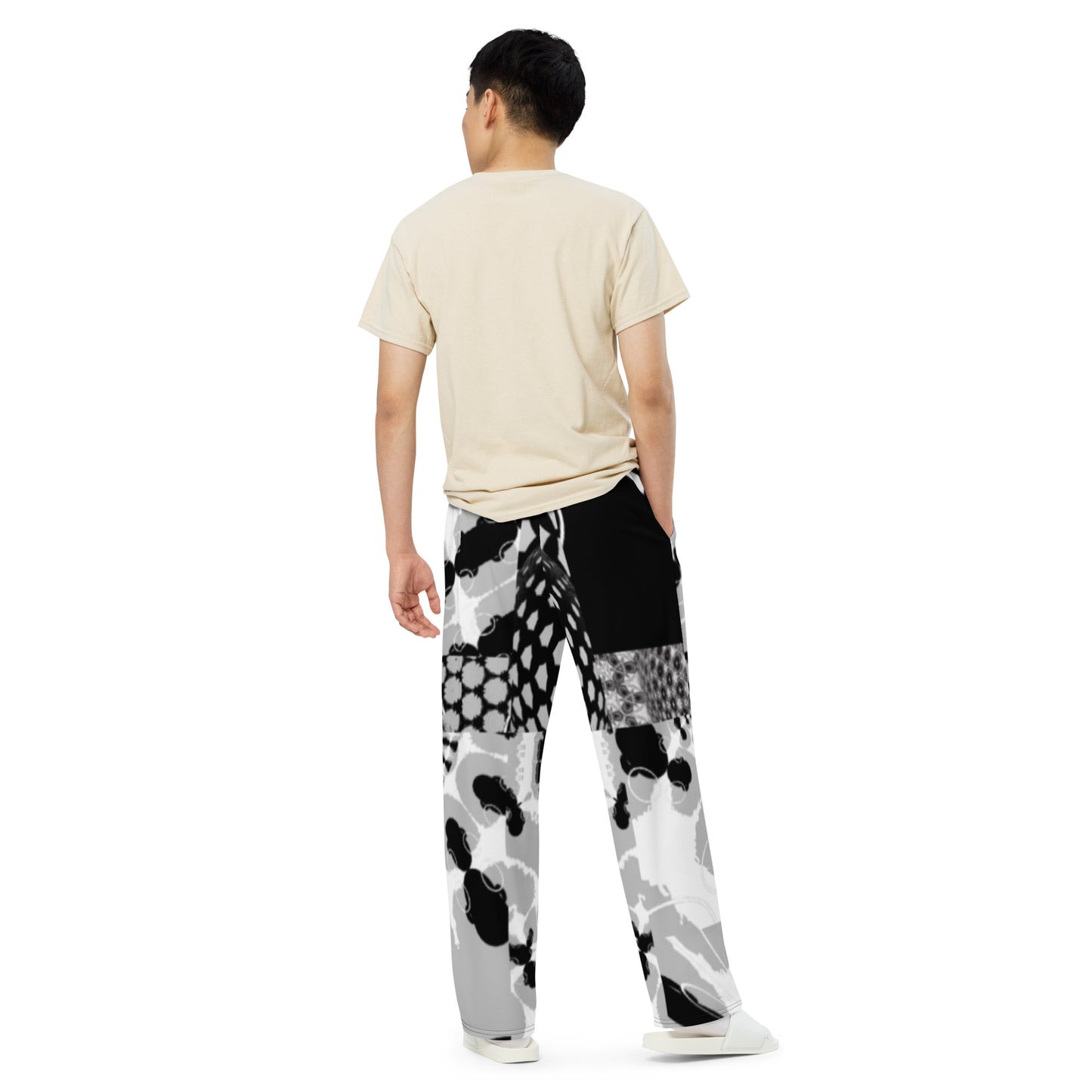 All-over print unisex wide-leg pants