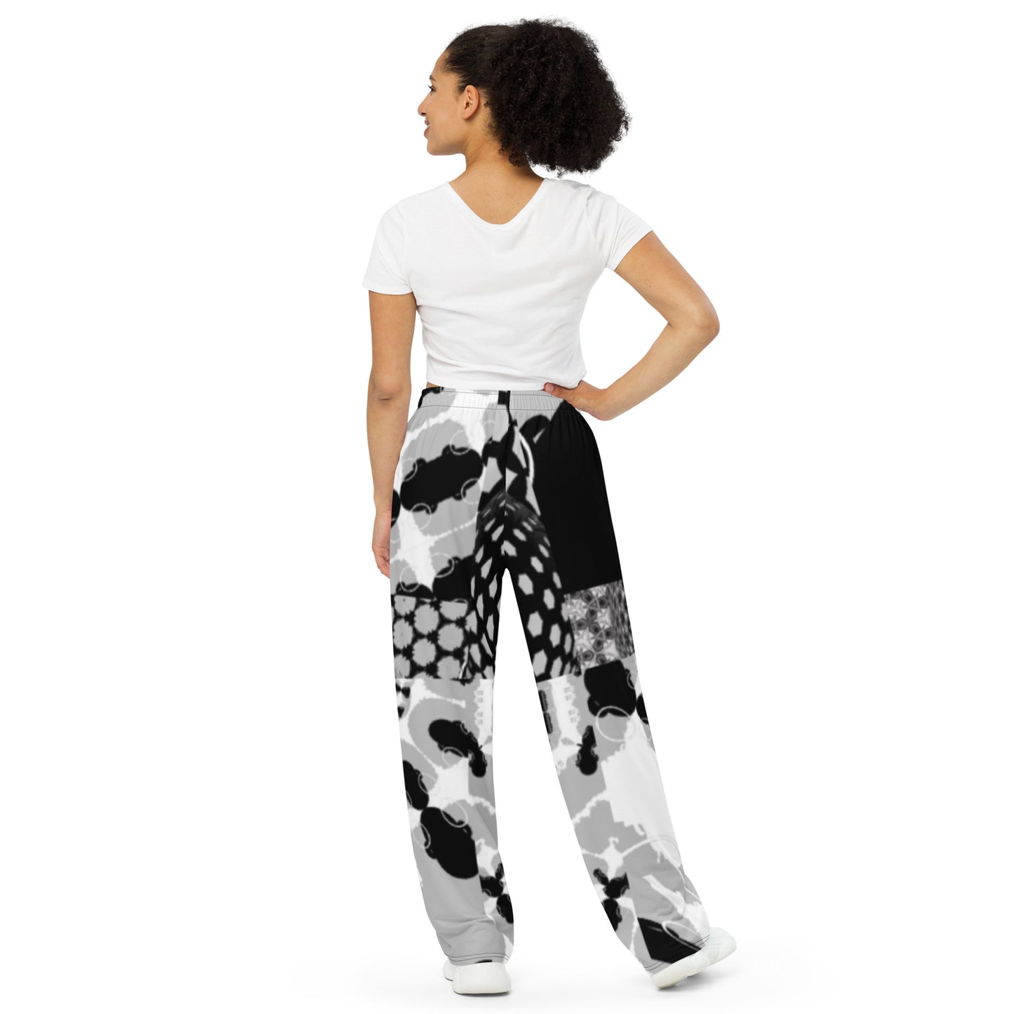 All-over print unisex wide-leg pants