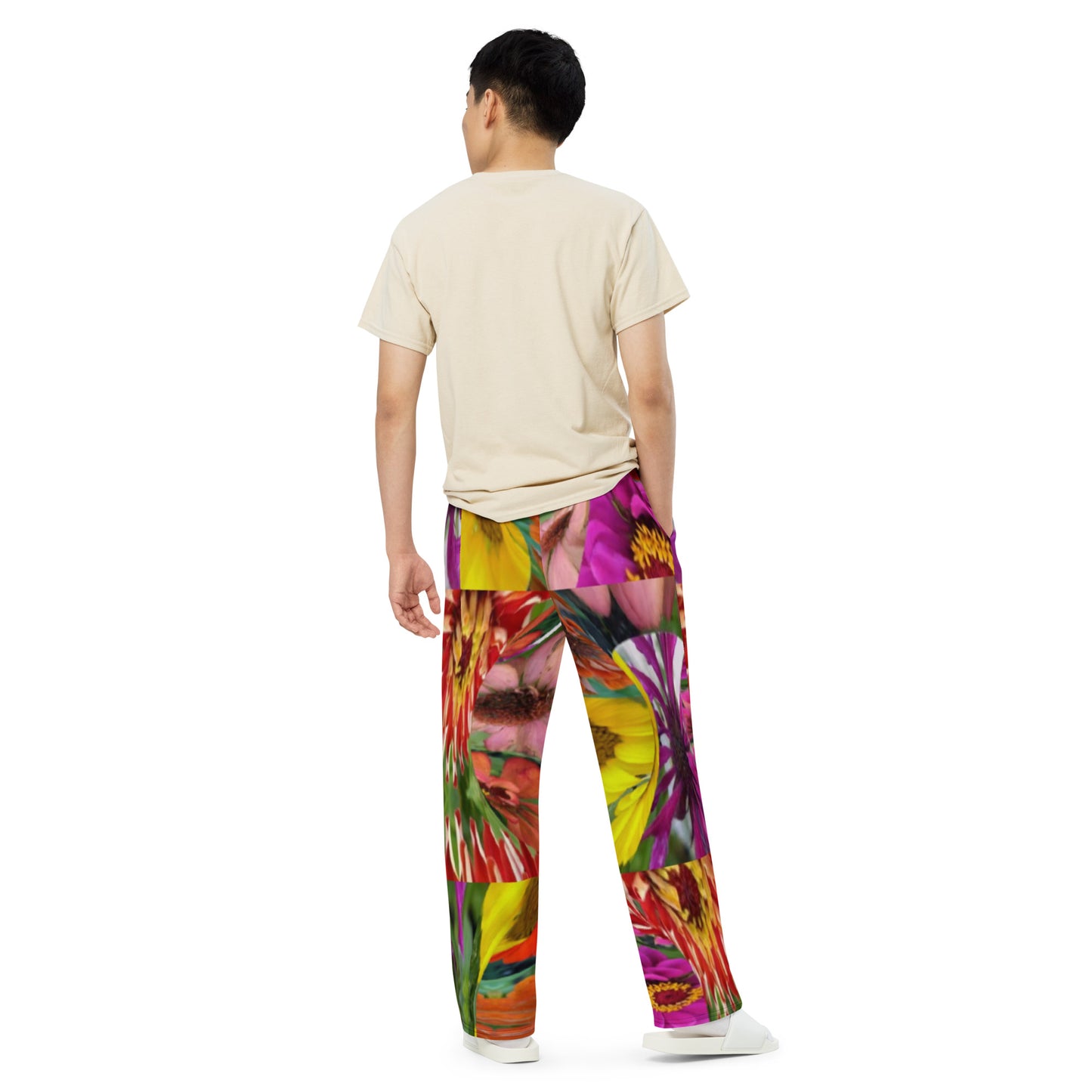 All-over print unisex wide-leg pants