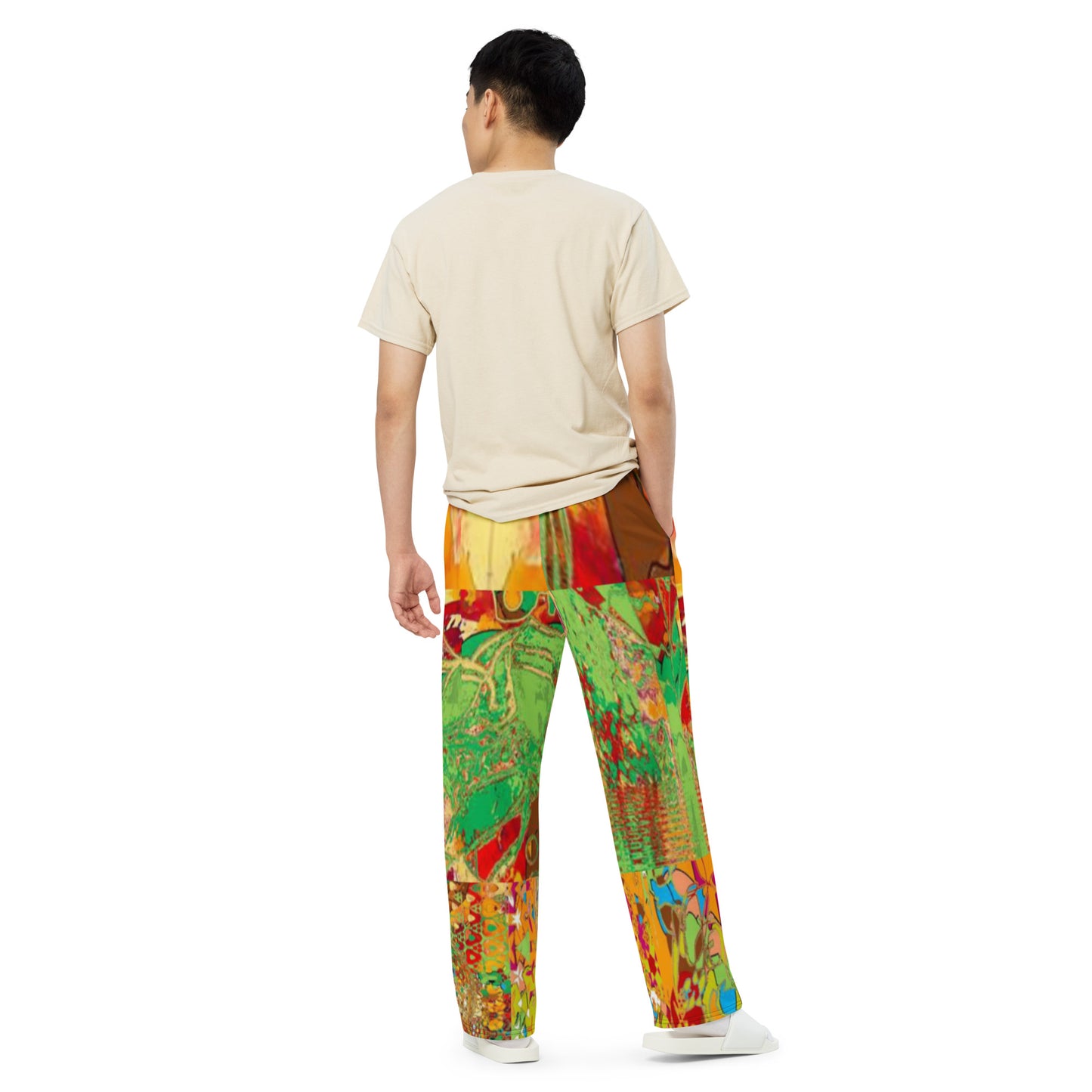 All-over print unisex wide-leg pants