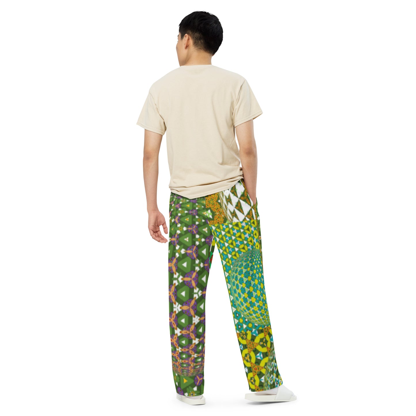 All-over print unisex wide-leg pants