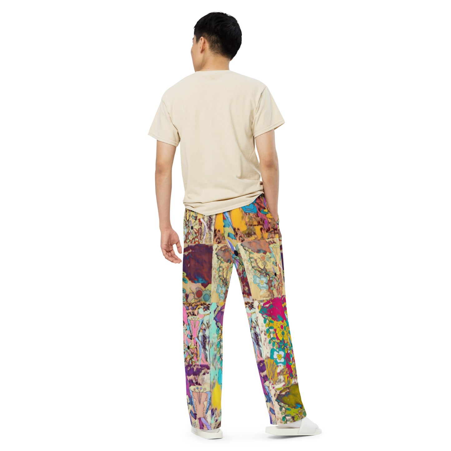 All-over print unisex wide-leg pants