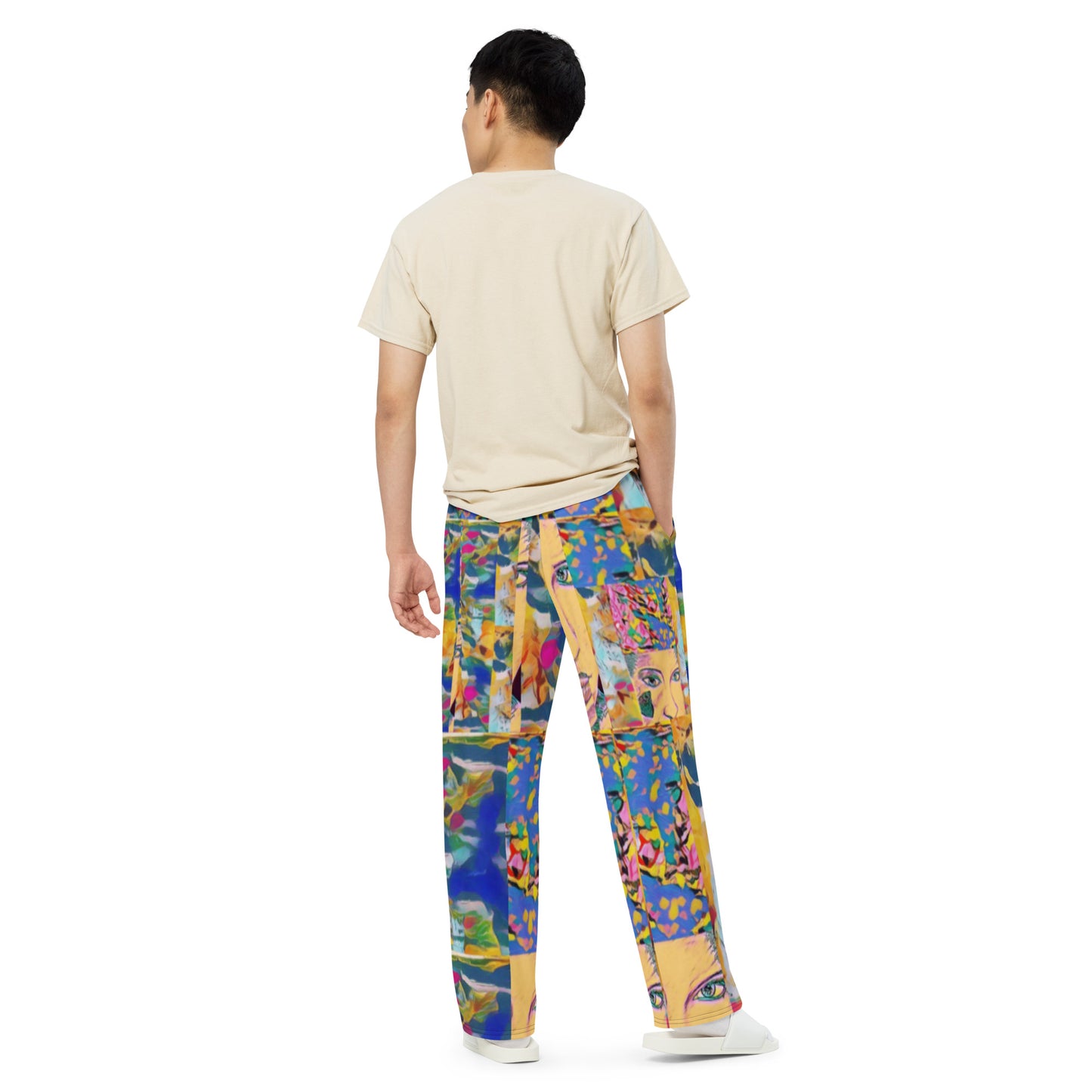 All-over print unisex wide-leg pants