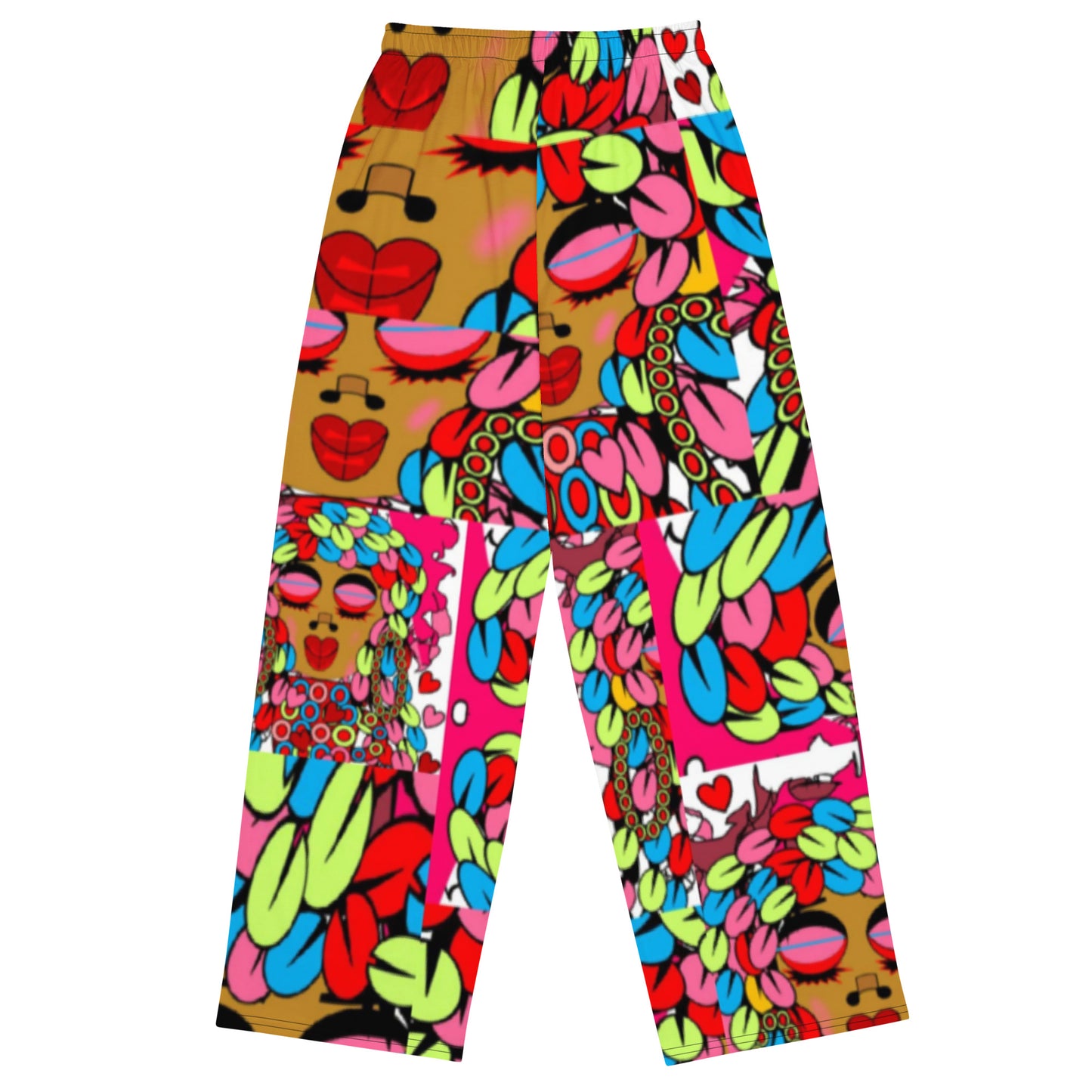 All-over print unisex wide-leg pants