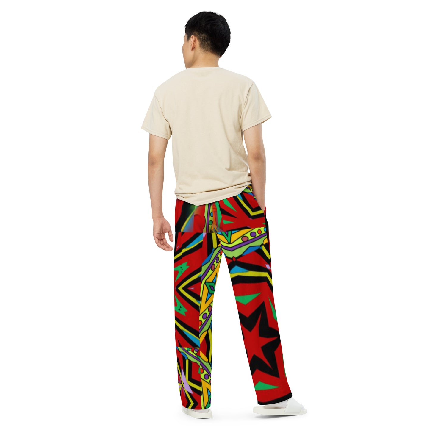 All-over print unisex wide-leg pants