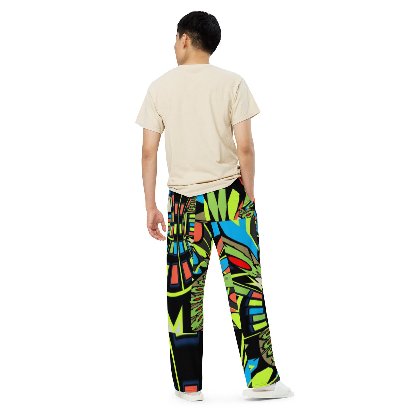 All-over print unisex wide-leg pants