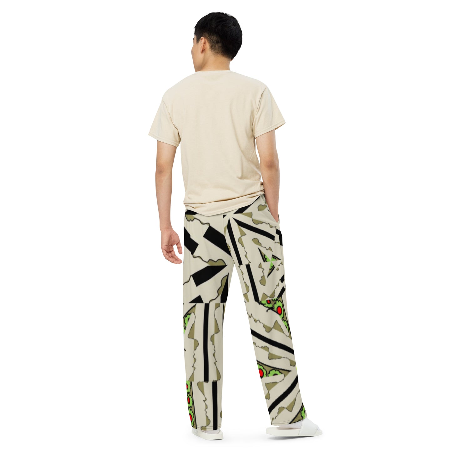 All-over print unisex wide-leg pants