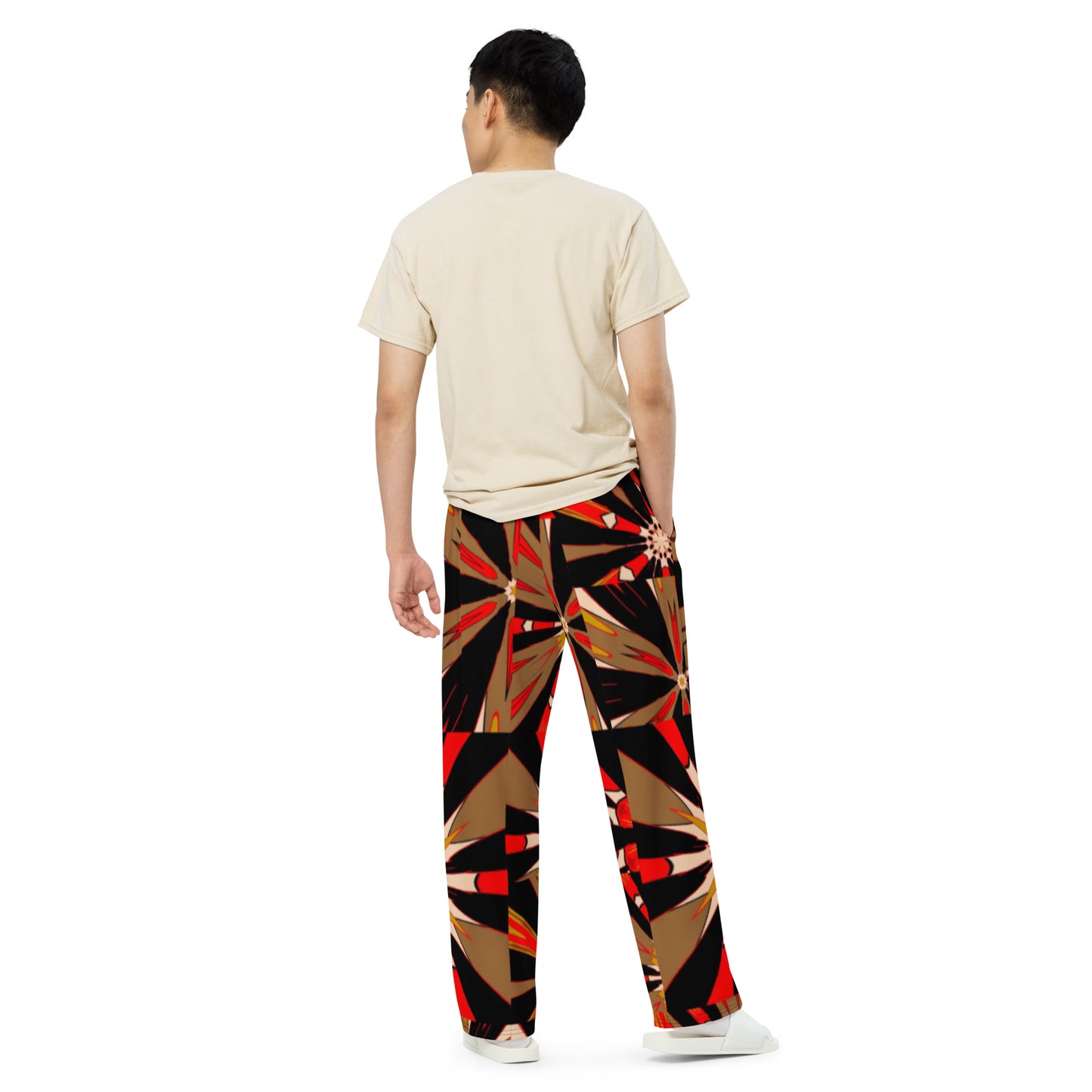 All-over print unisex wide-leg pants
