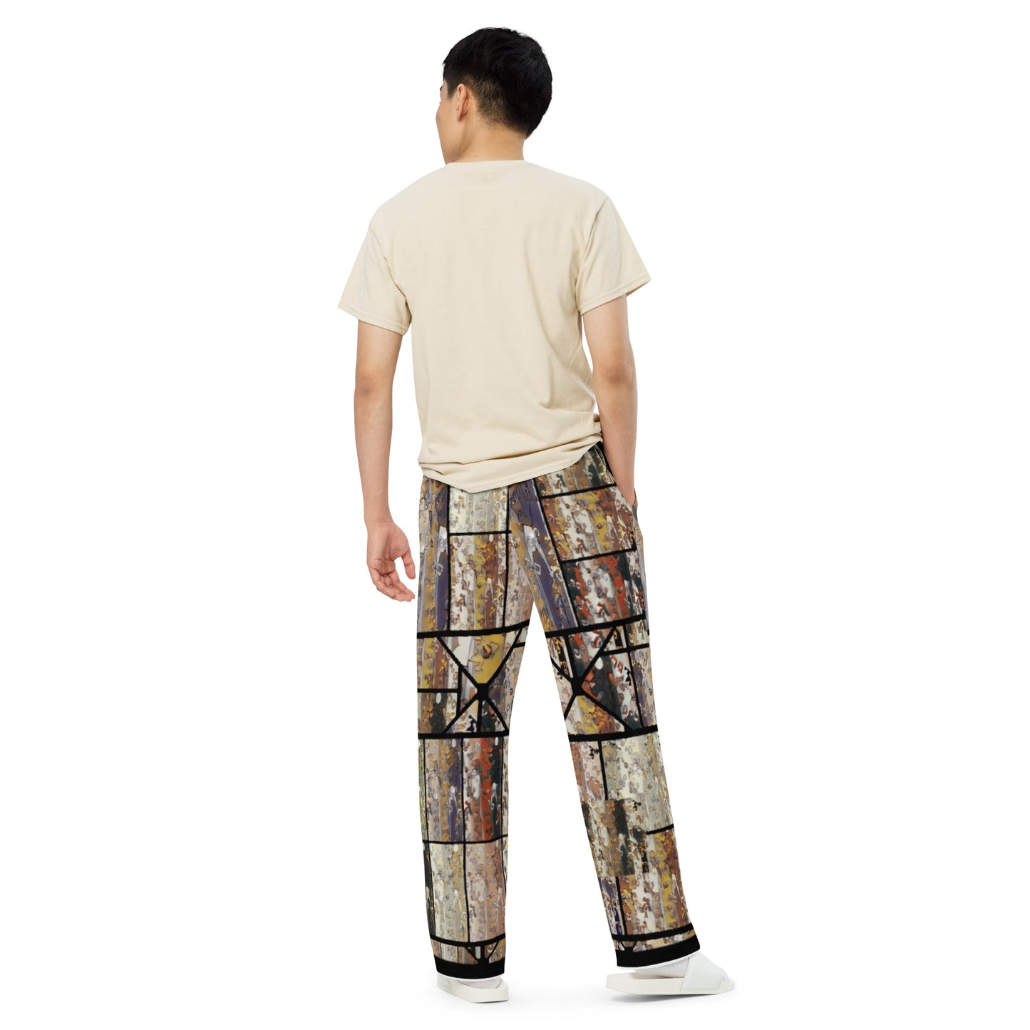 All-over print unisex wide-leg pants