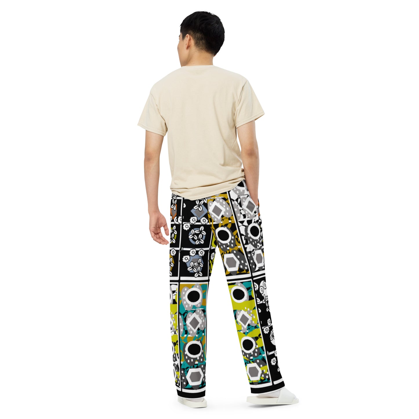 All-over print unisex wide-leg pants