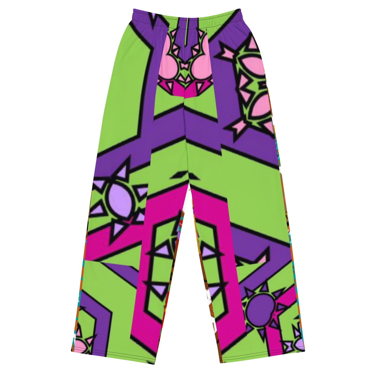 All-over print unisex wide-leg pants