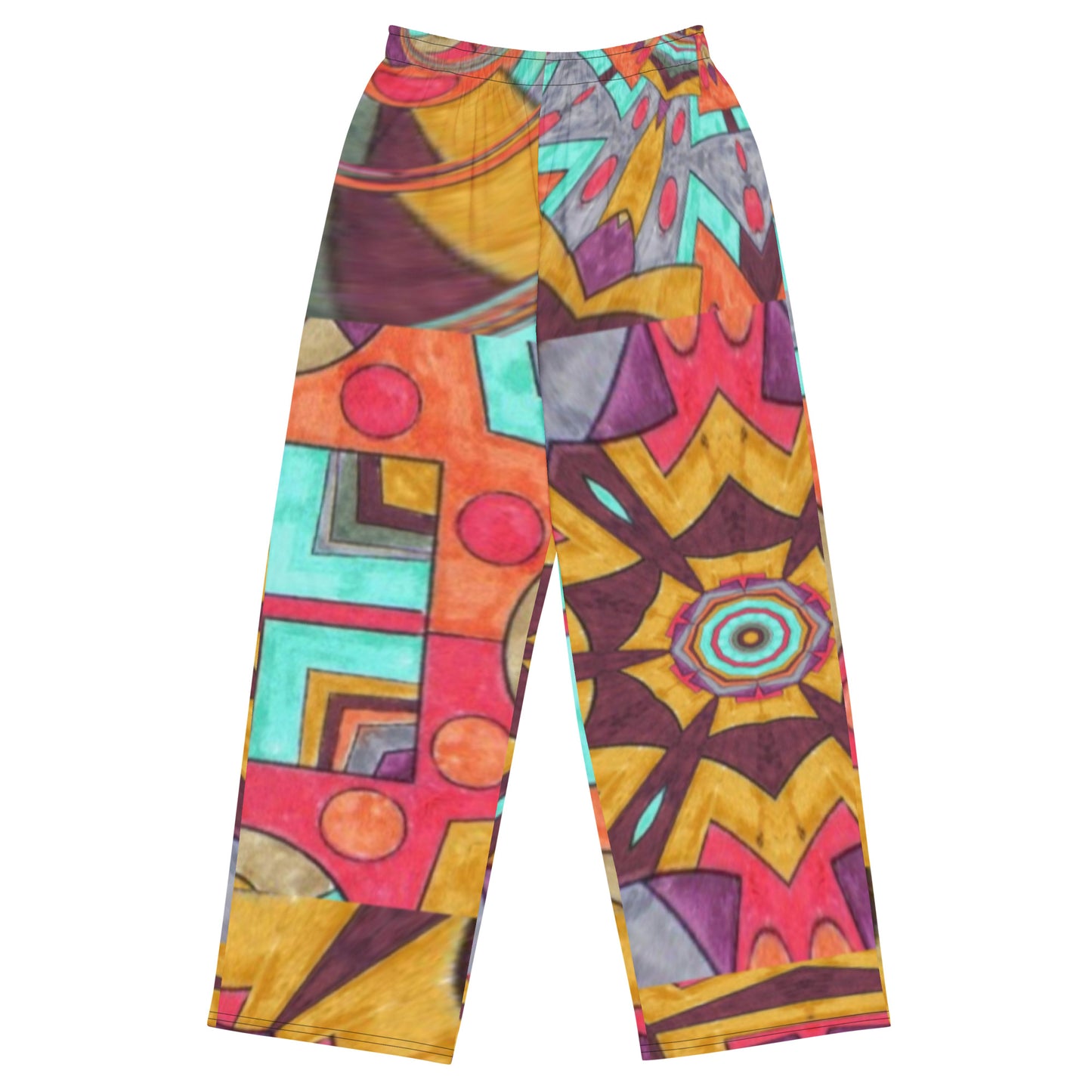 All-over print unisex wide-leg pants