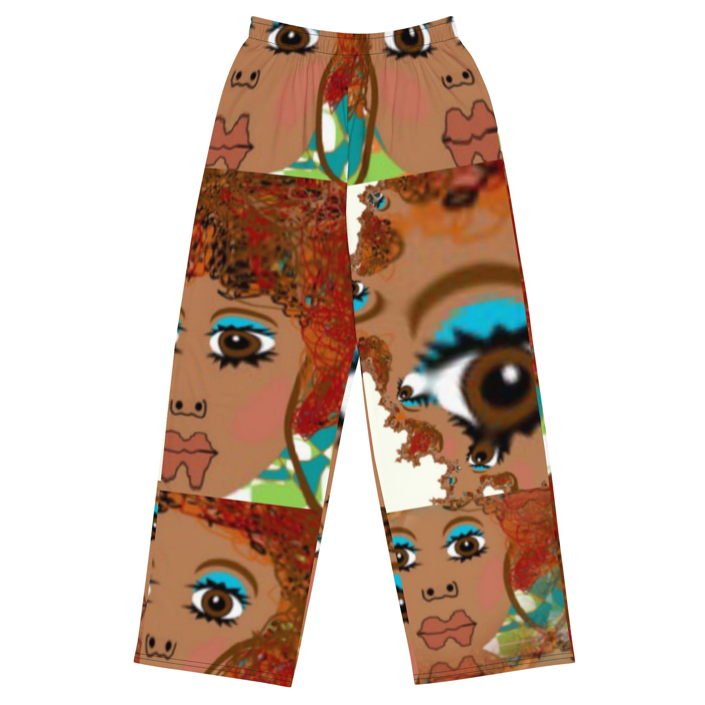 All-over print unisex wide-leg pants
