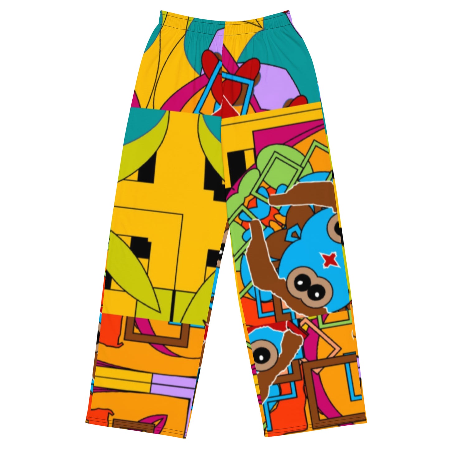 All-over print unisex wide-leg pants