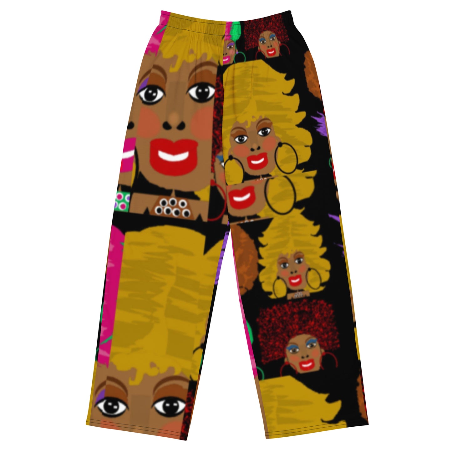 All-over print unisex wide-leg pants