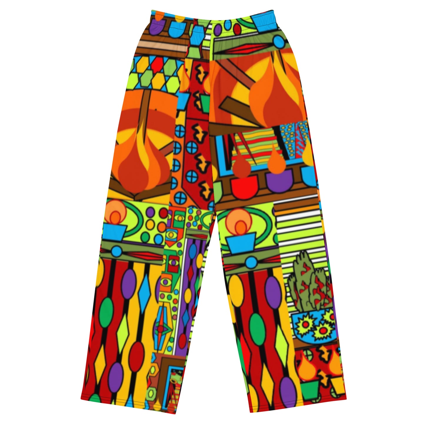 All-over print unisex wide-leg pants