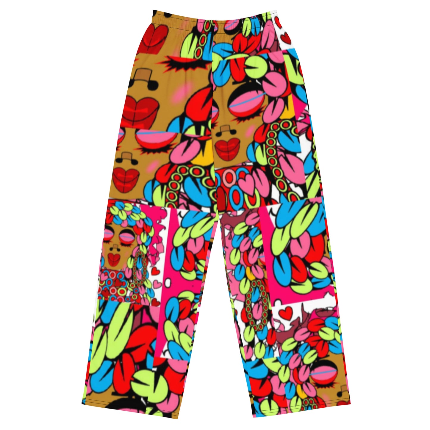 All-over print unisex wide-leg pants
