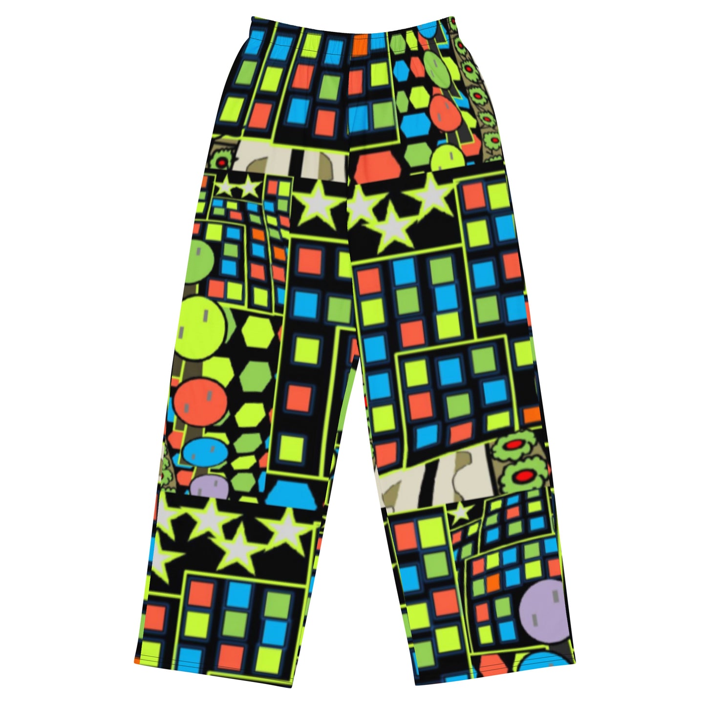 All-over print unisex wide-leg pants