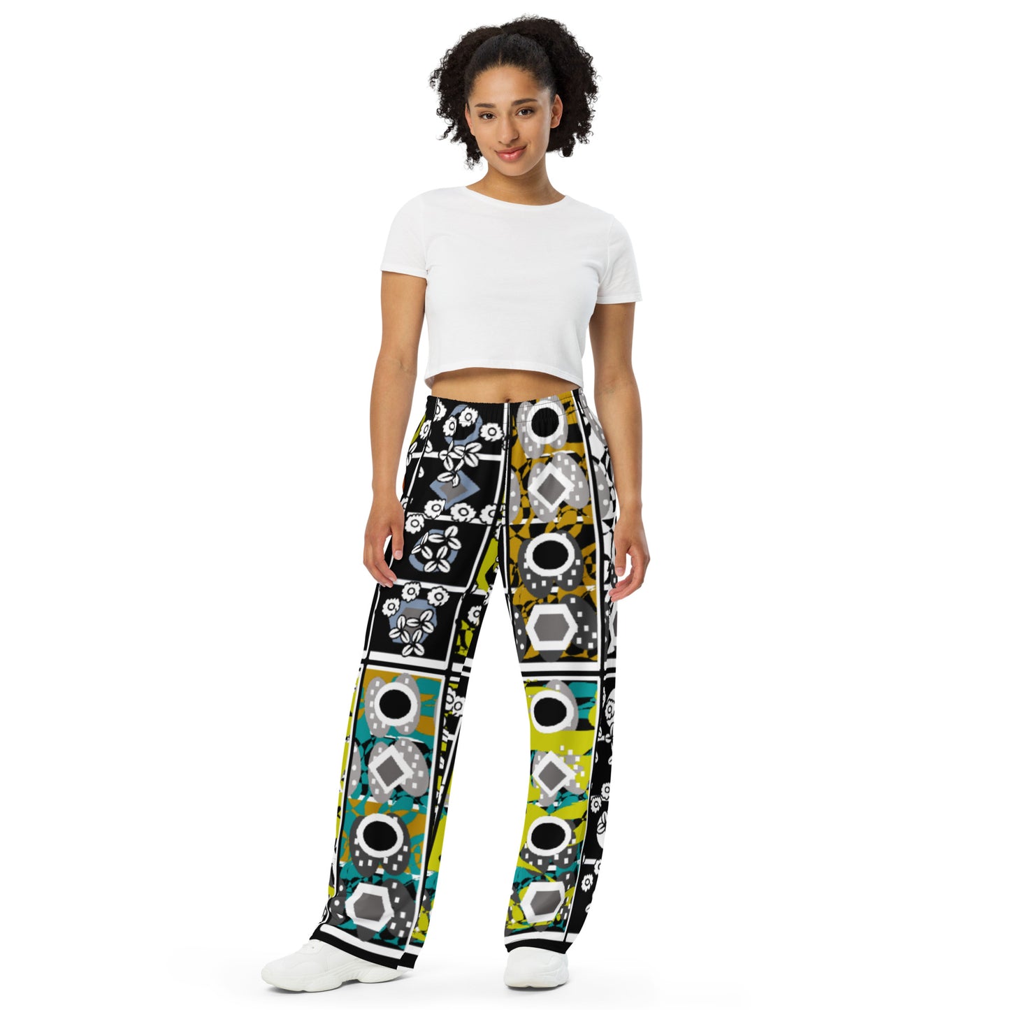 All-over print unisex wide-leg pants