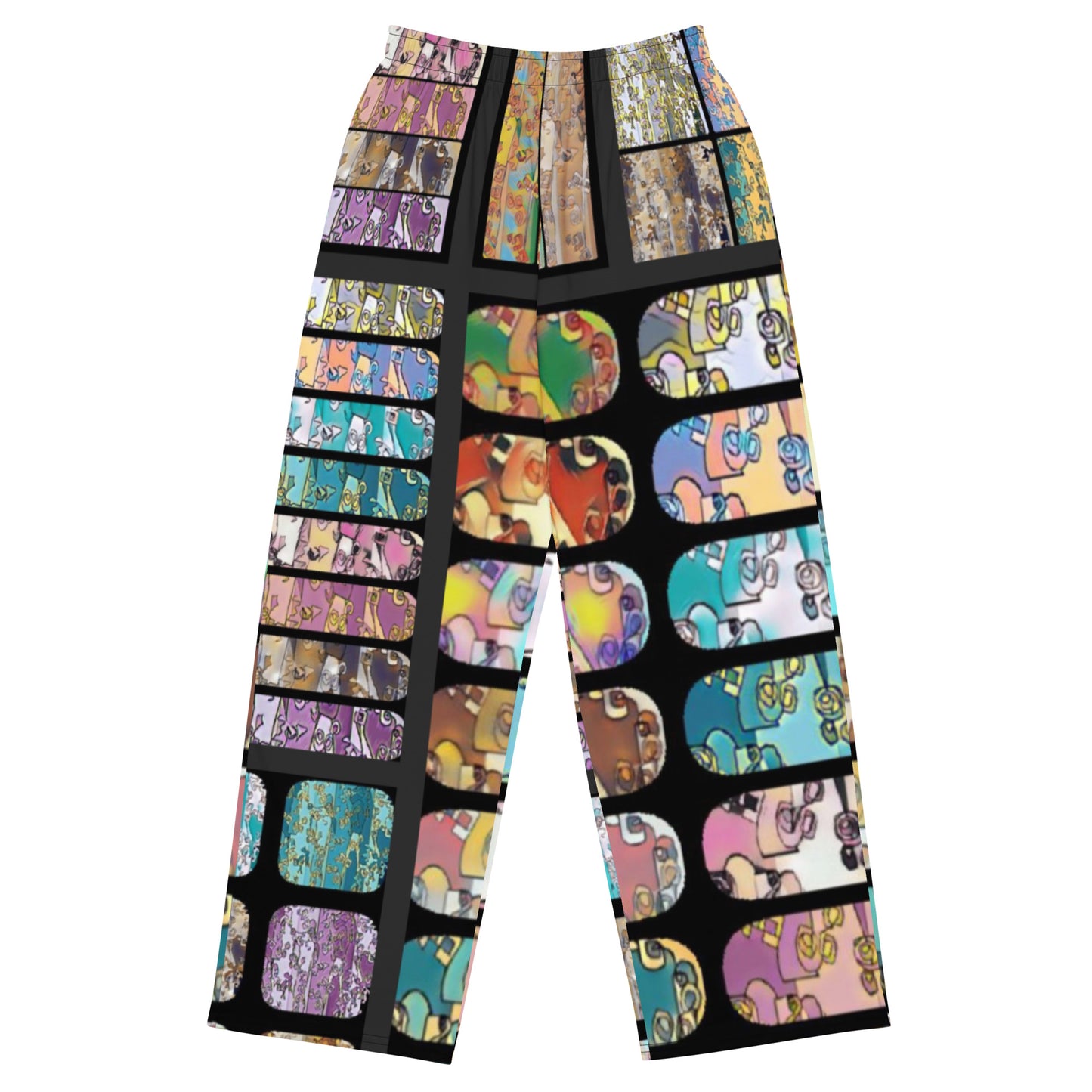 All-over print unisex wide-leg pants