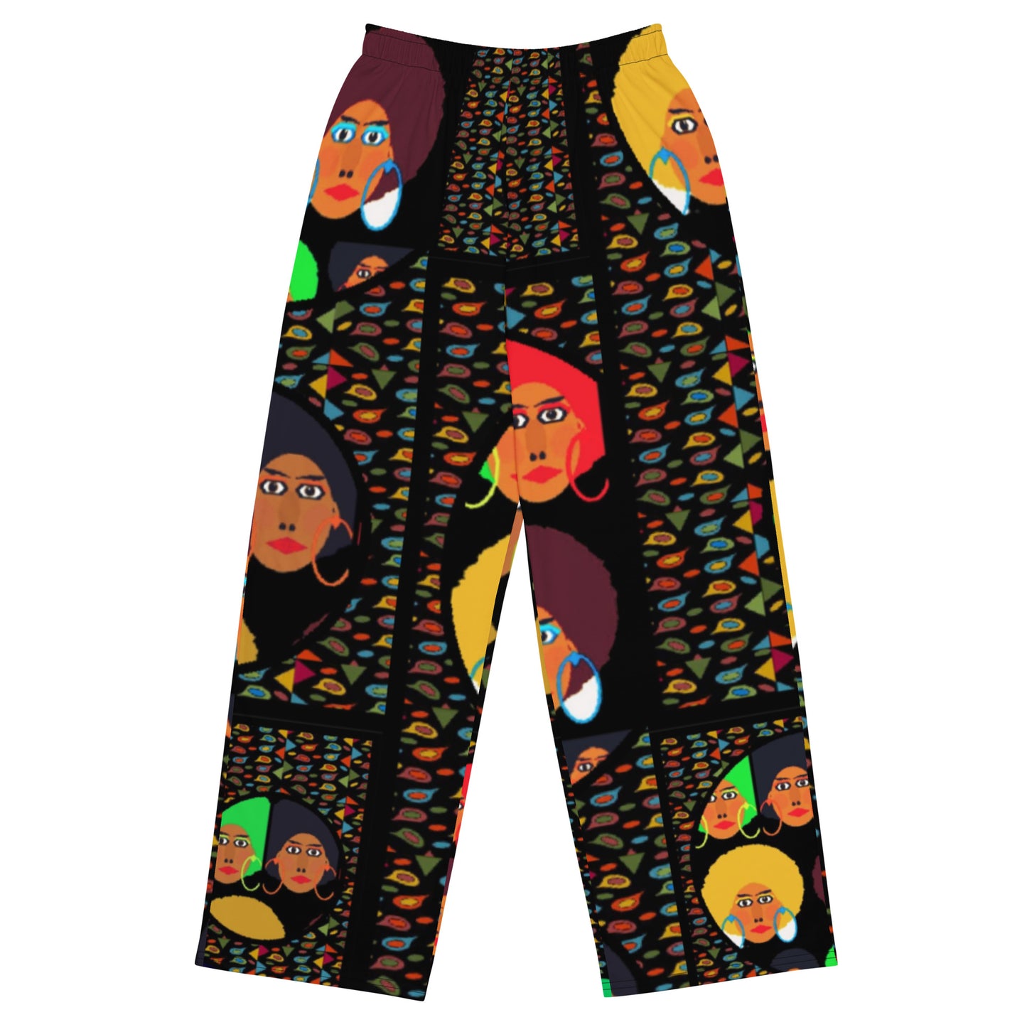 All-over print unisex wide-leg pants