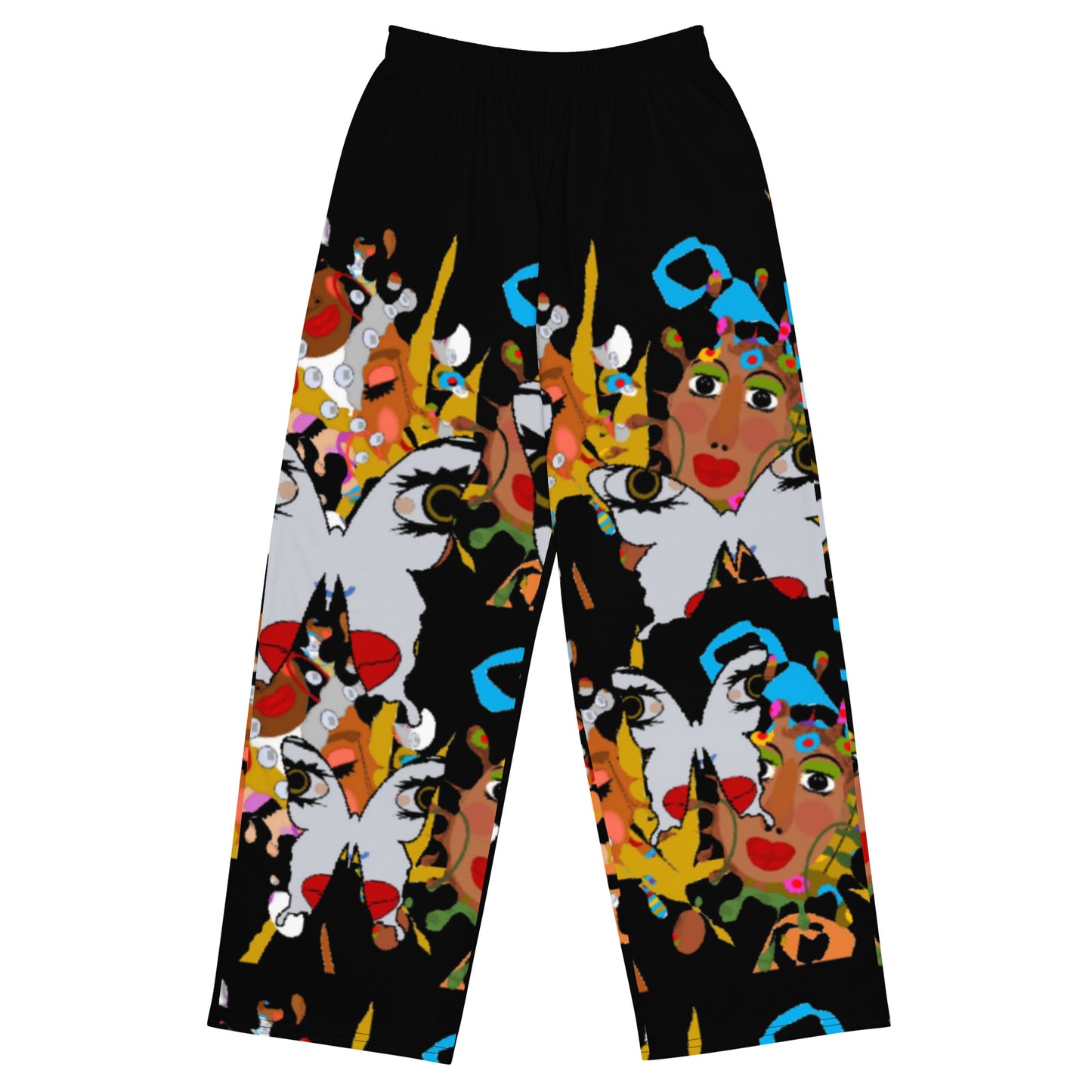 All-over print unisex wide-leg pants