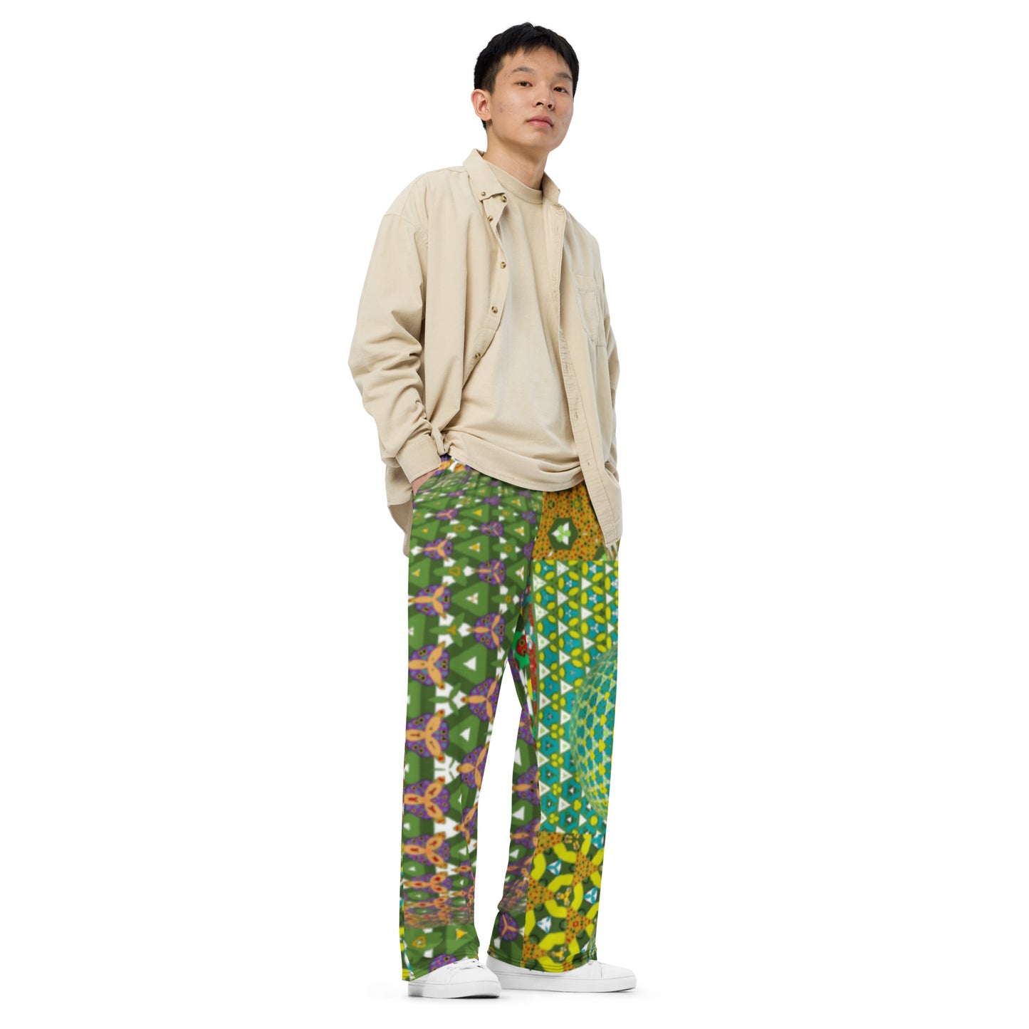 All-over print unisex wide-leg pants